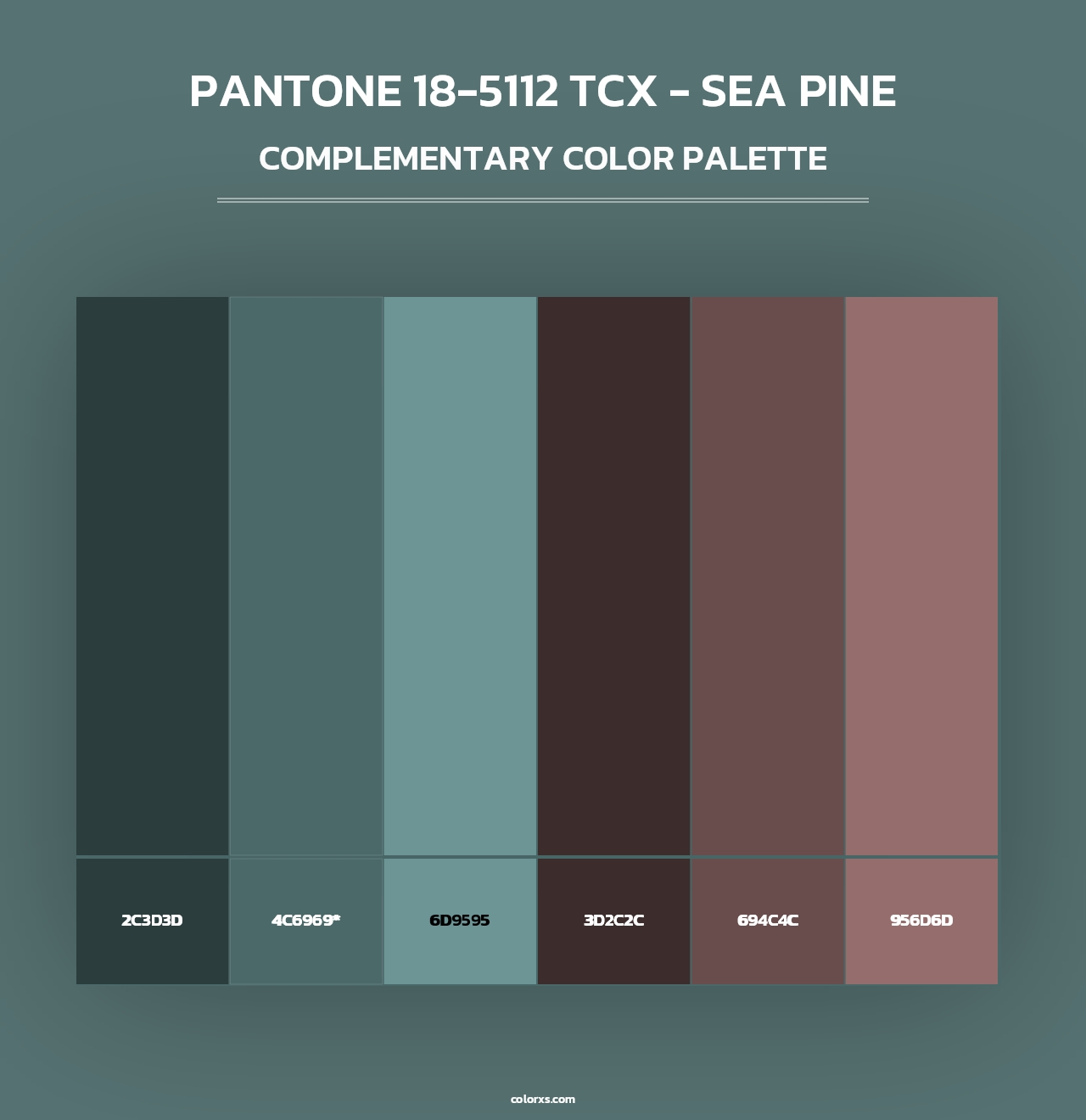 PANTONE 18-5112 TCX - Sea Pine - Complementary Color Palette