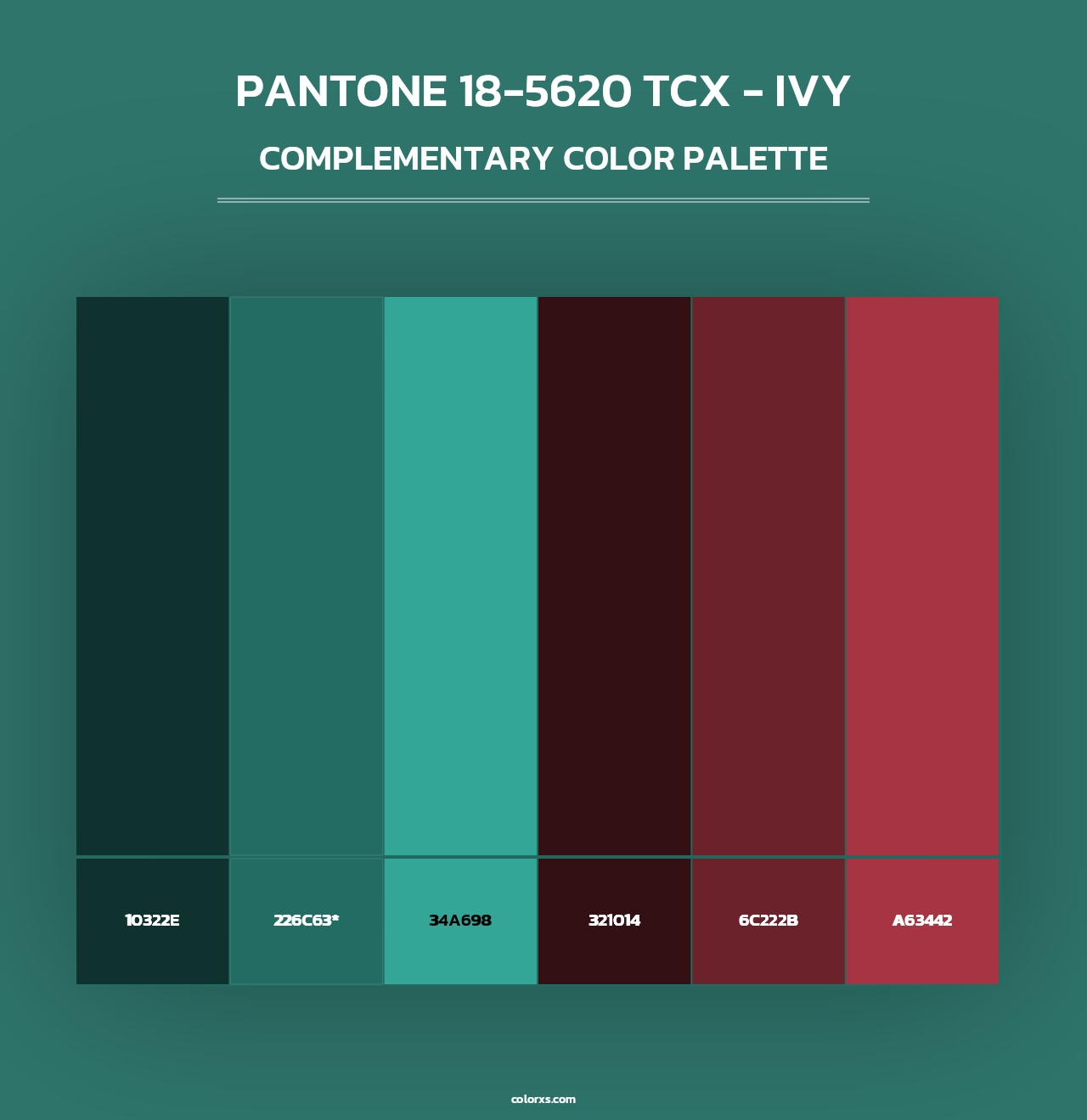 PANTONE 18-5620 TCX - Ivy - Complementary Color Palette