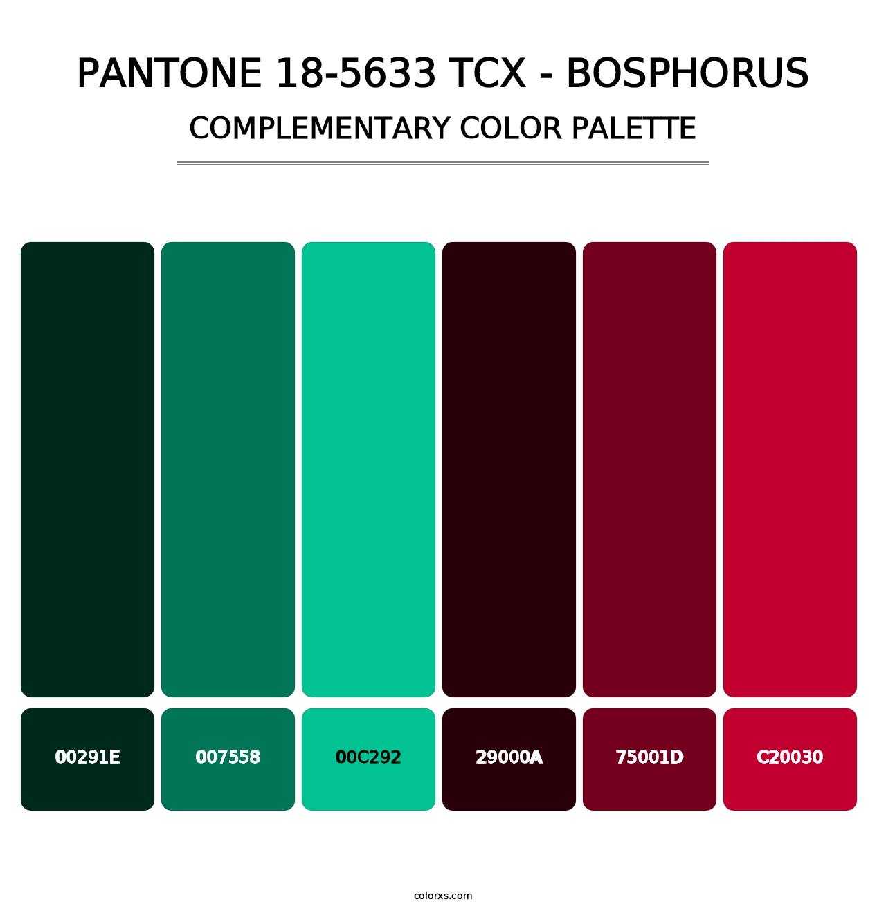 PANTONE 18-5633 TCX - Bosphorus - Complementary Color Palette