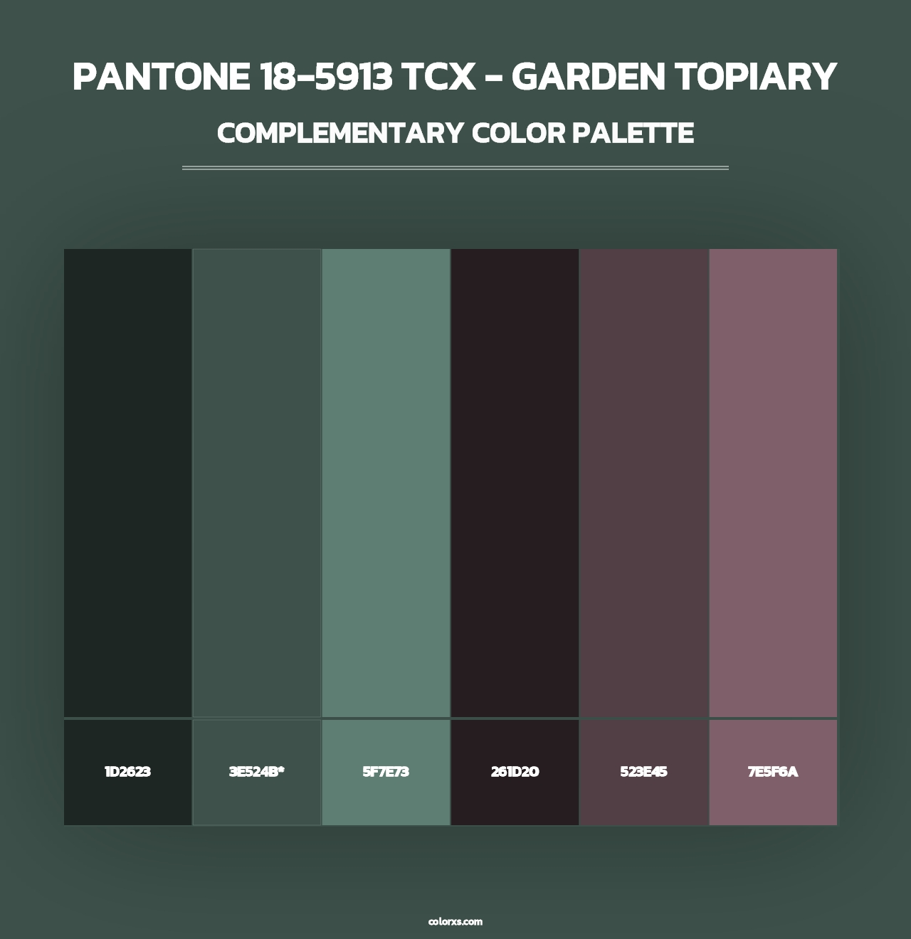 PANTONE 18-5913 TCX - Garden Topiary - Complementary Color Palette