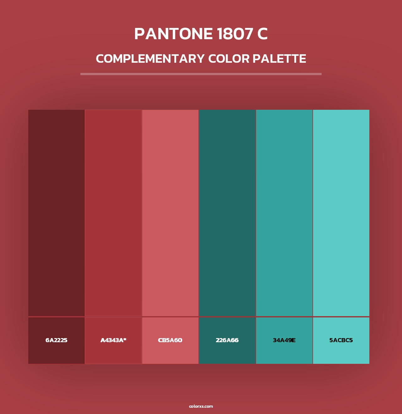 PANTONE 1807 C - Complementary Color Palette