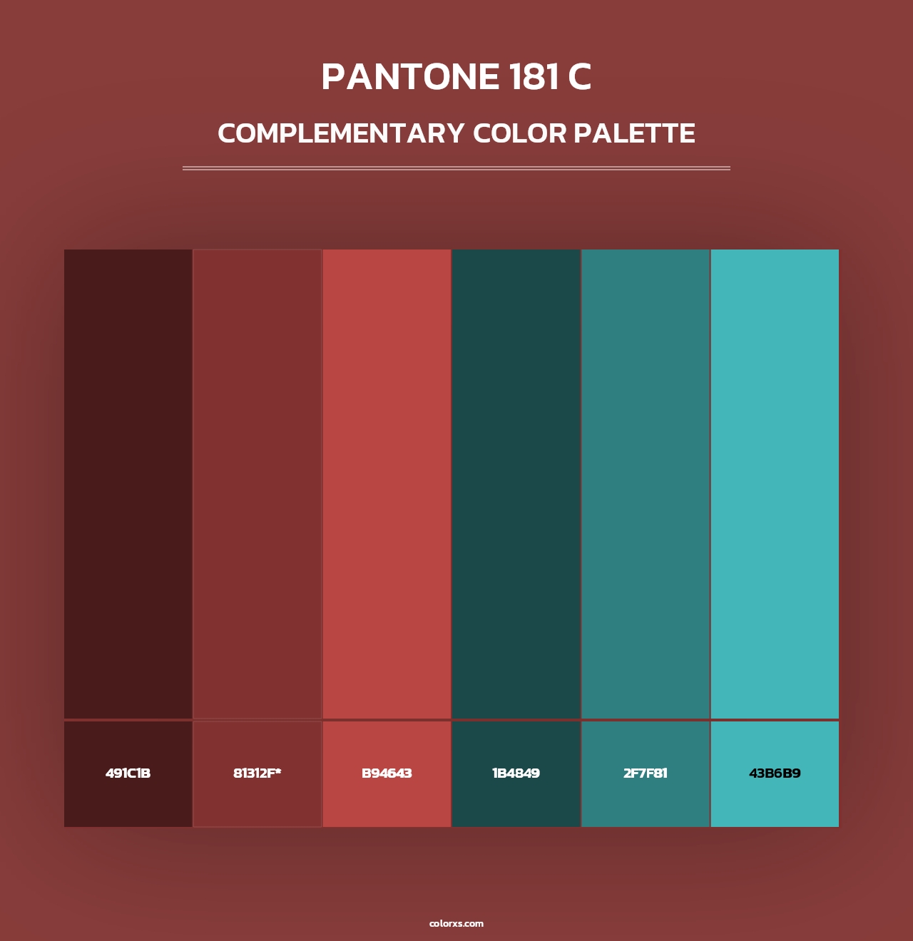 PANTONE 181 C - Complementary Color Palette