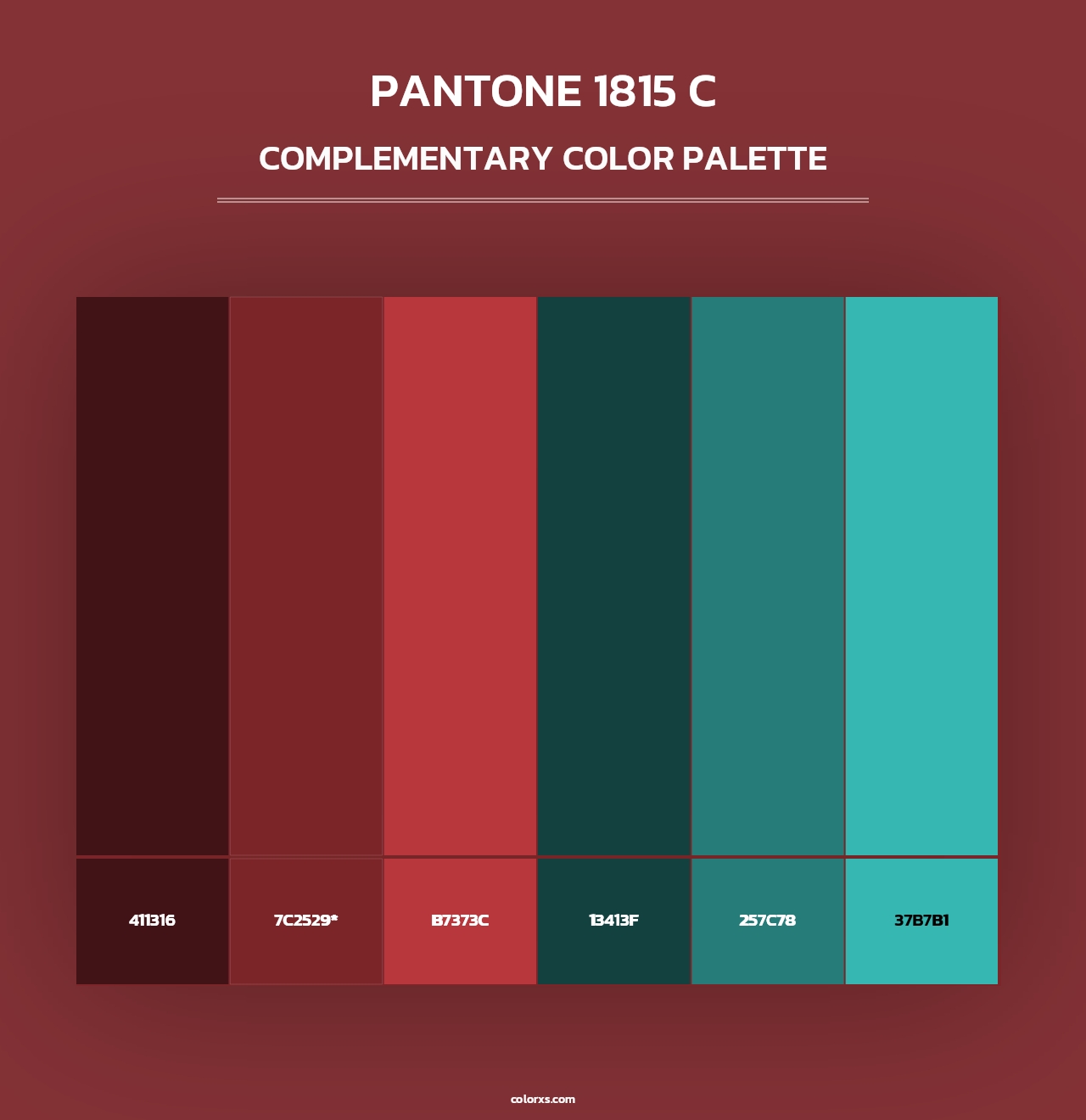PANTONE 1815 C - Complementary Color Palette