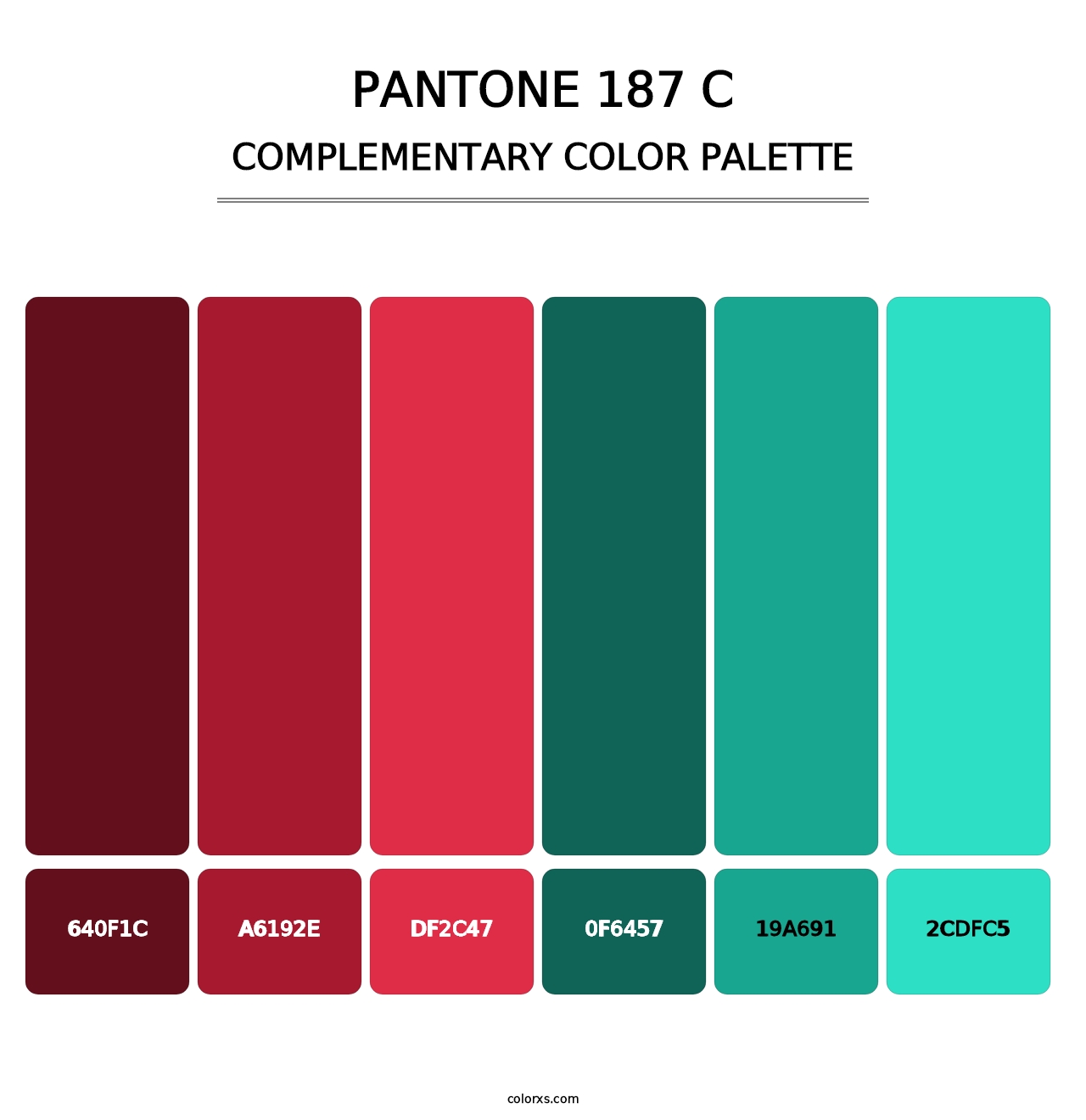PANTONE 187 C - Complementary Color Palette