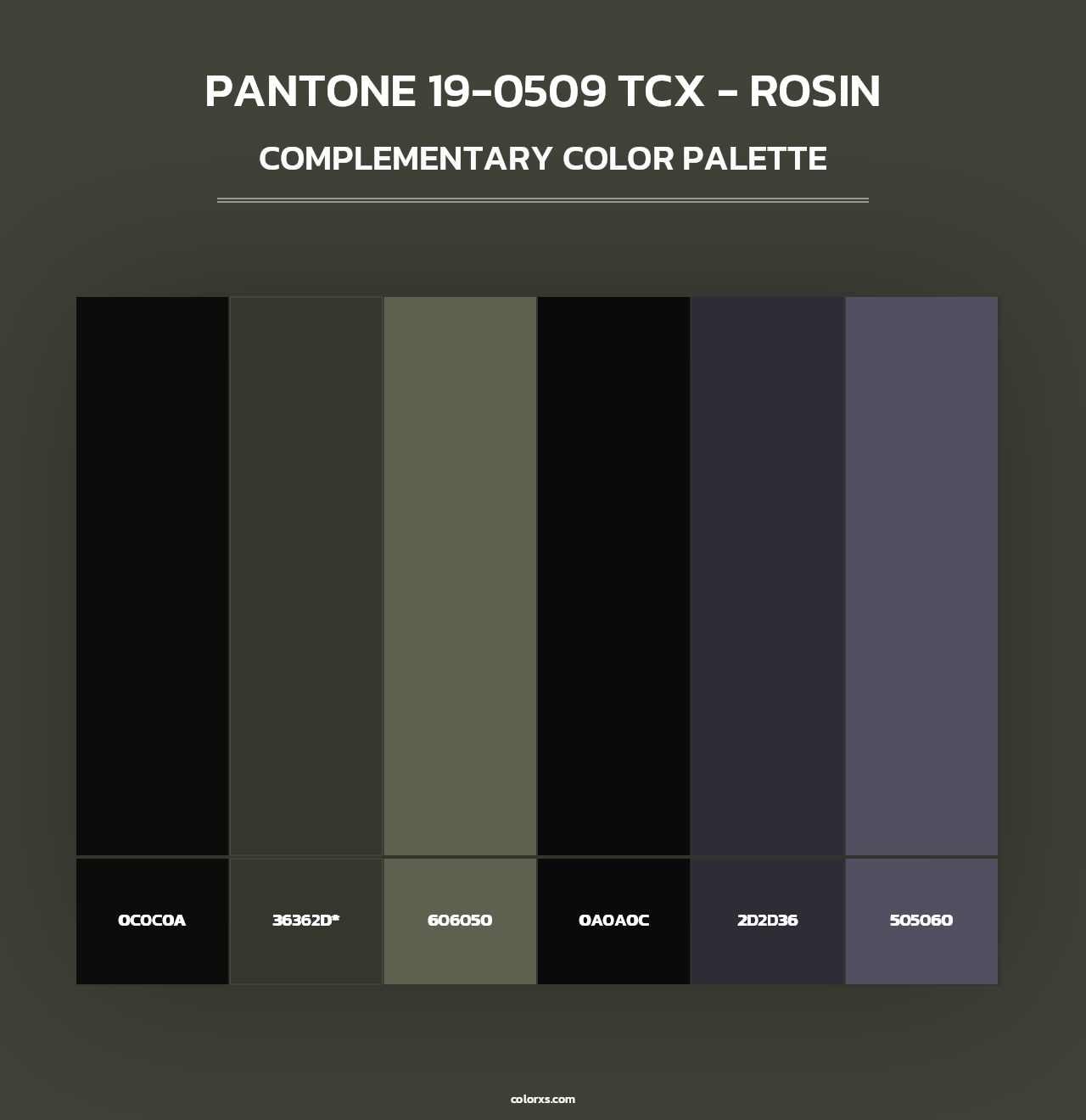PANTONE 19-0509 TCX - Rosin - Complementary Color Palette