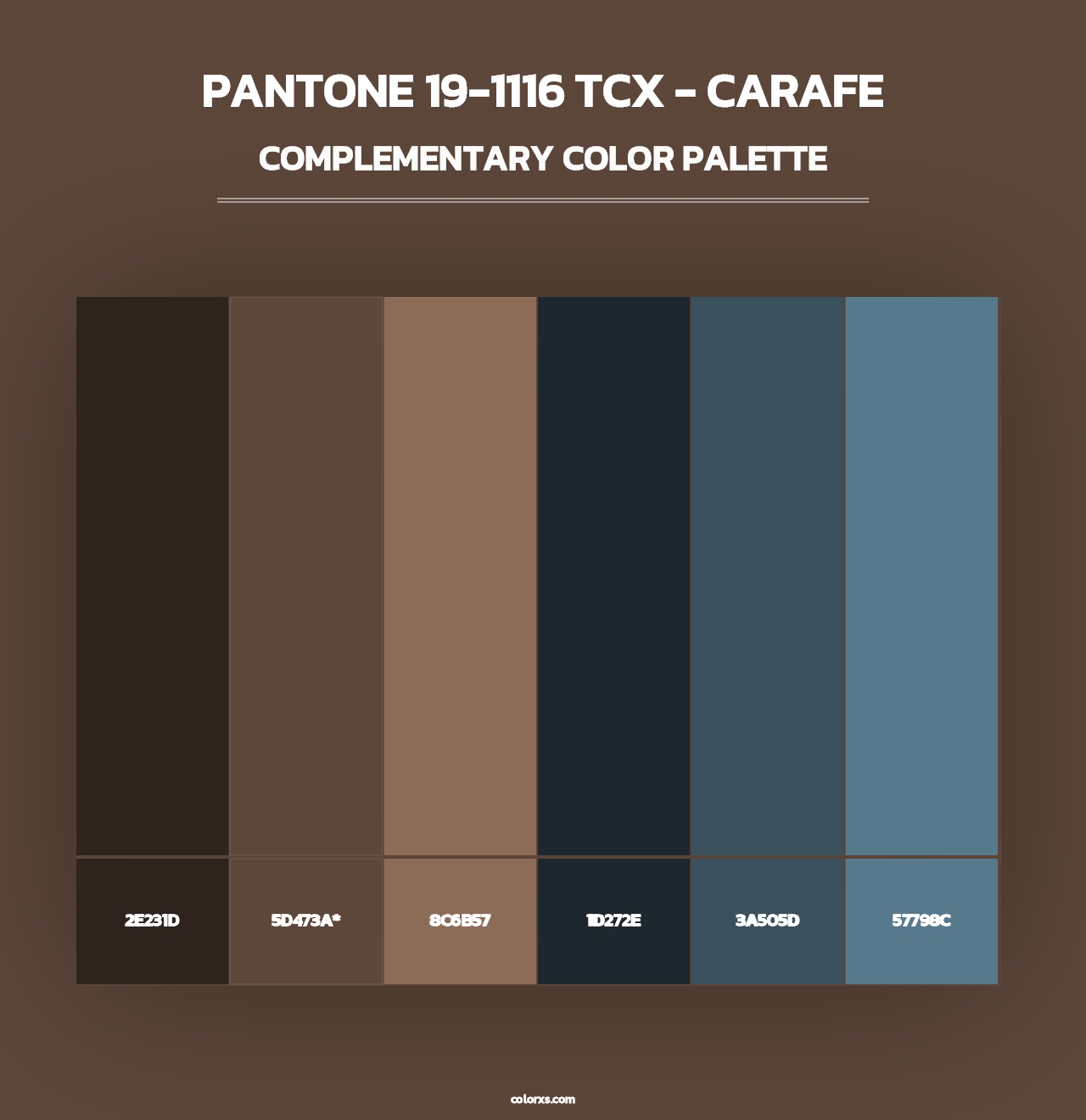 PANTONE 19-1116 TCX - Carafe - Complementary Color Palette
