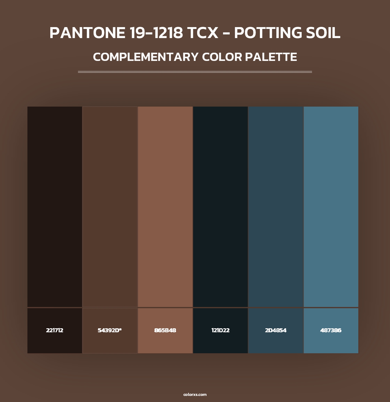 PANTONE 19-1218 TCX - Potting Soil - Complementary Color Palette