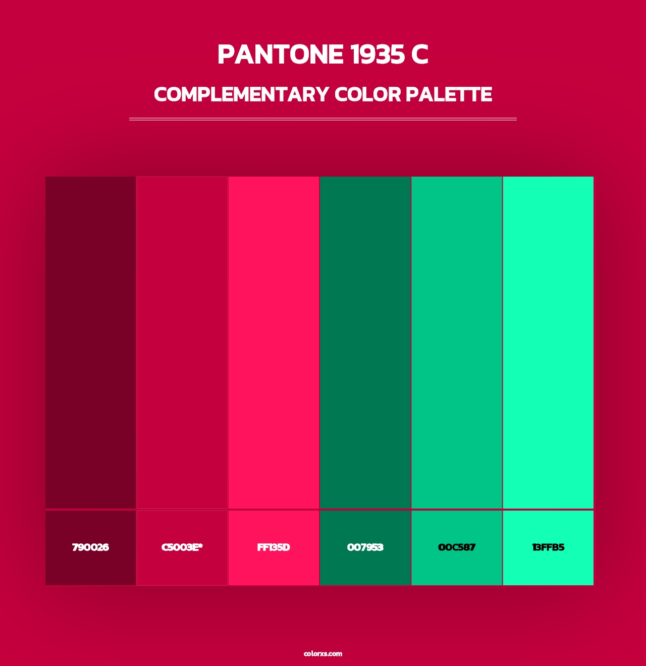 PANTONE 1935 C - Complementary Color Palette