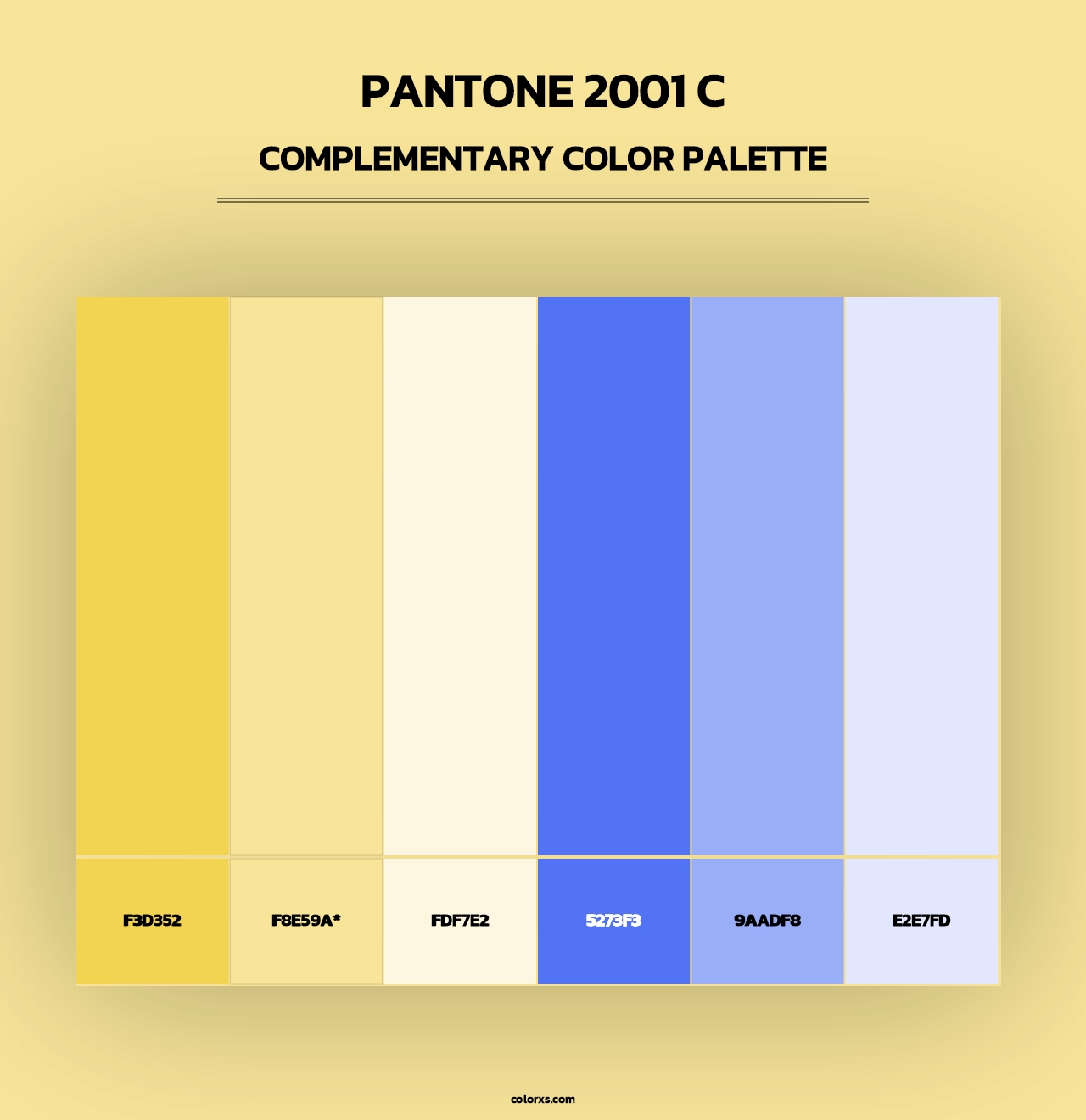 PANTONE 2001 C - Complementary Color Palette