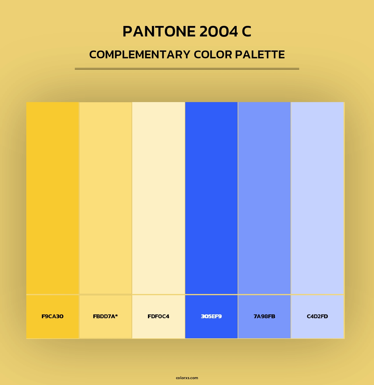 PANTONE 2004 C - Complementary Color Palette
