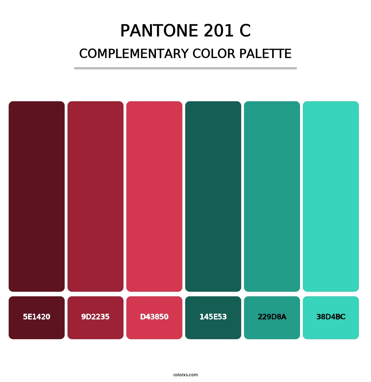 PANTONE 201 C - Complementary Color Palette