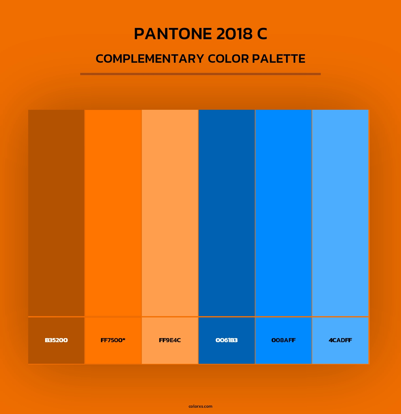 PANTONE 2018 C - Complementary Color Palette