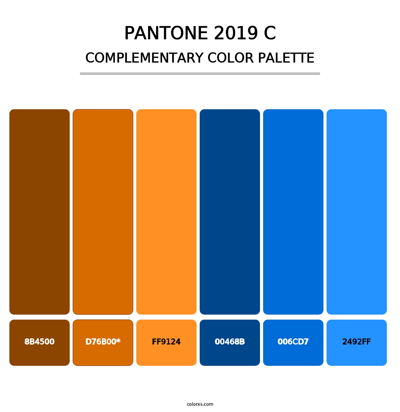 PANTONE 2019 C - Complementary Color Palette