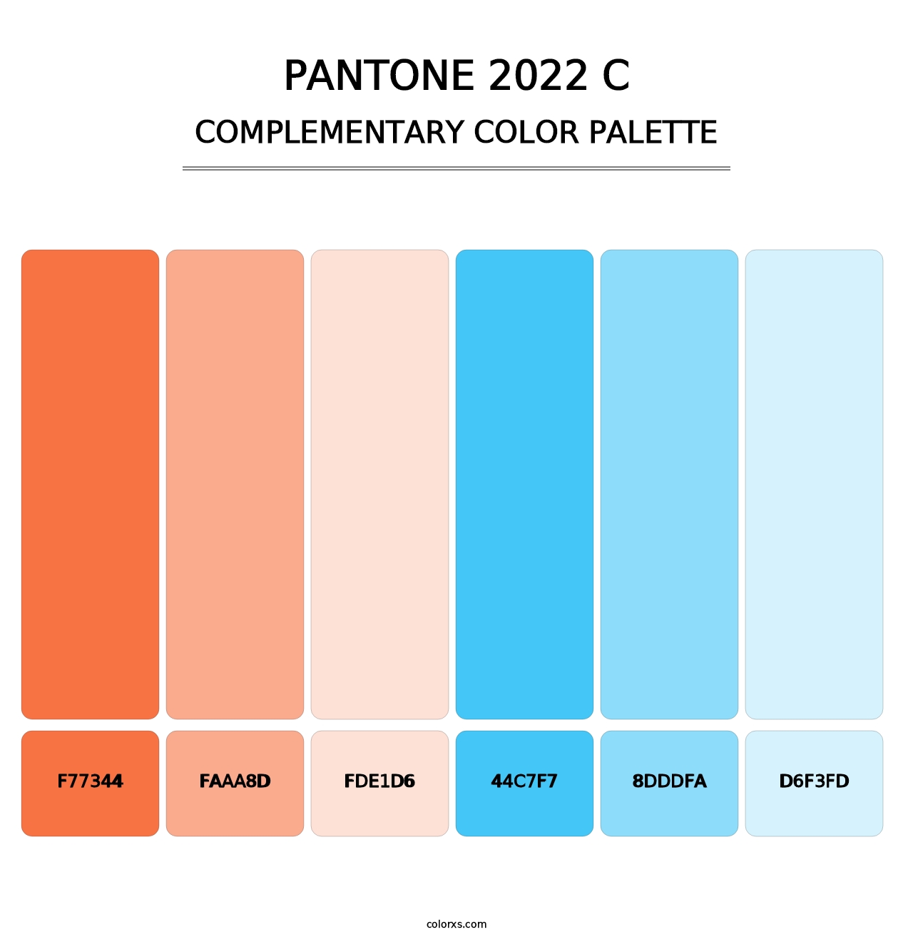 PANTONE 2022 C - Complementary Color Palette