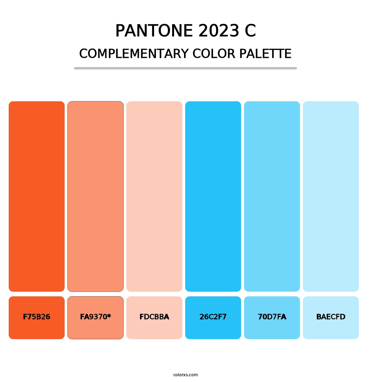 PANTONE 2023 C - Complementary Color Palette