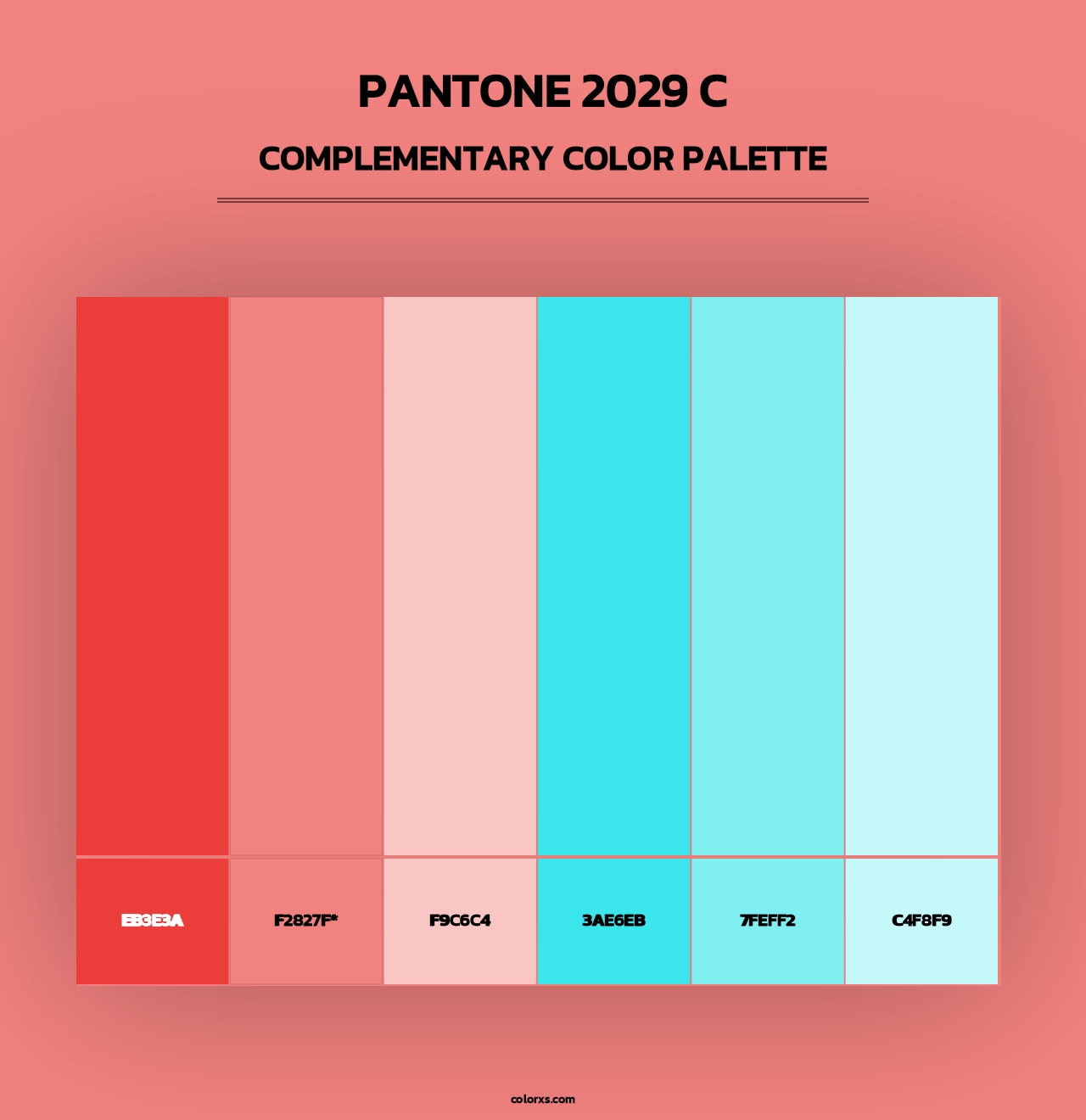 PANTONE 2029 C - Complementary Color Palette