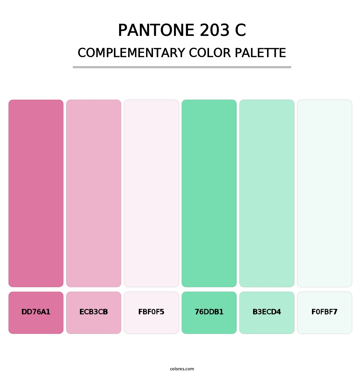 PANTONE 203 C - Complementary Color Palette