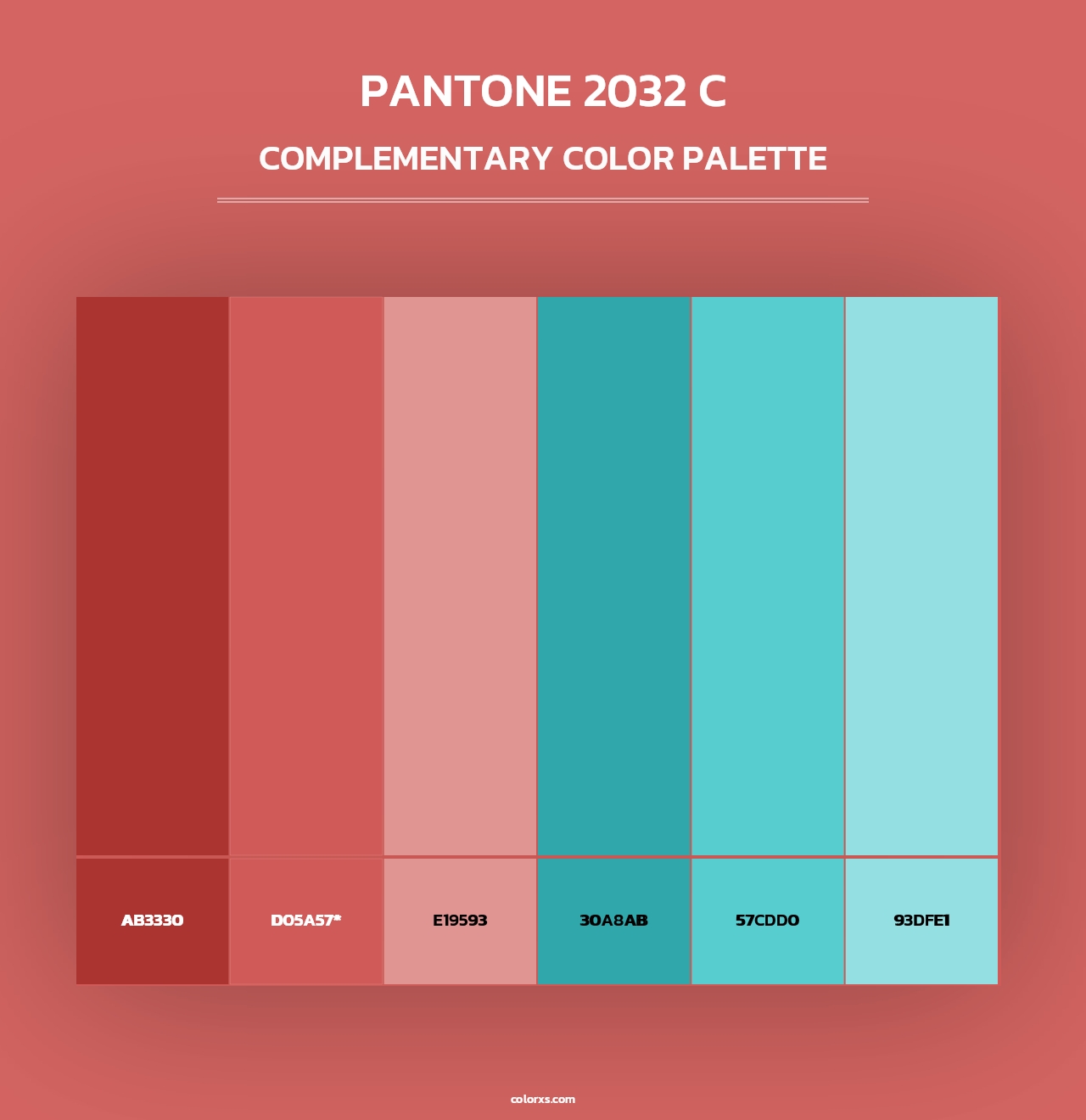 PANTONE 2032 C - Complementary Color Palette