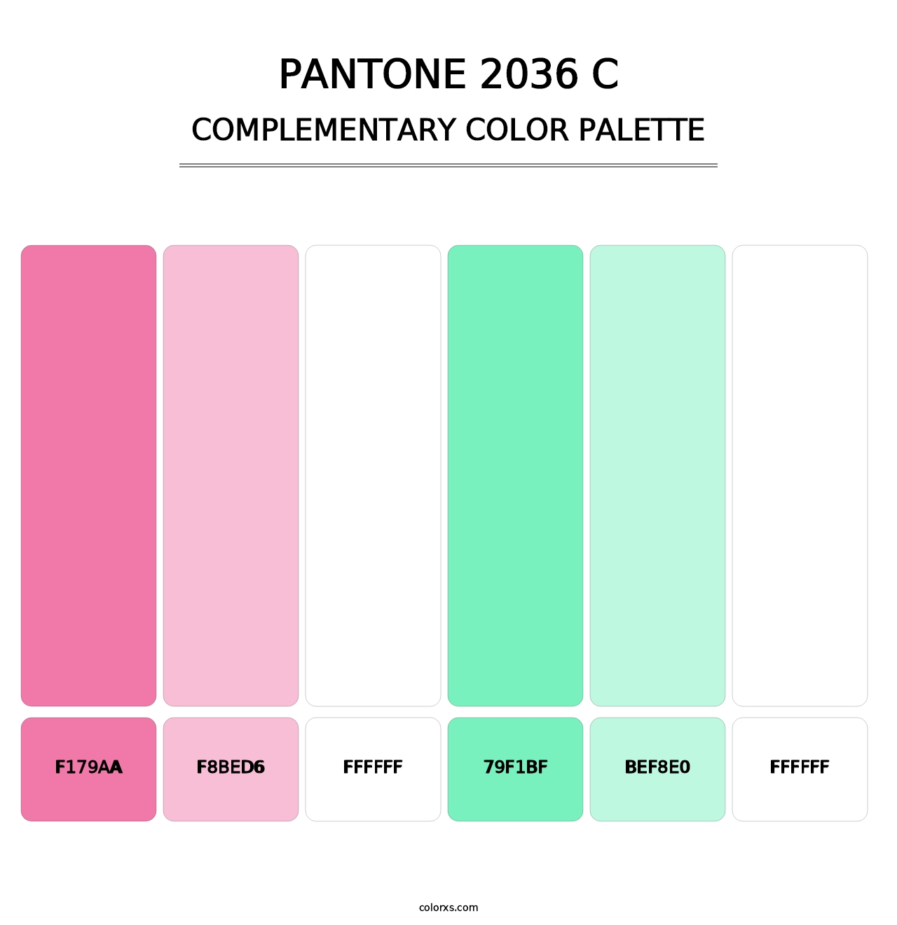 PANTONE 2036 C - Complementary Color Palette