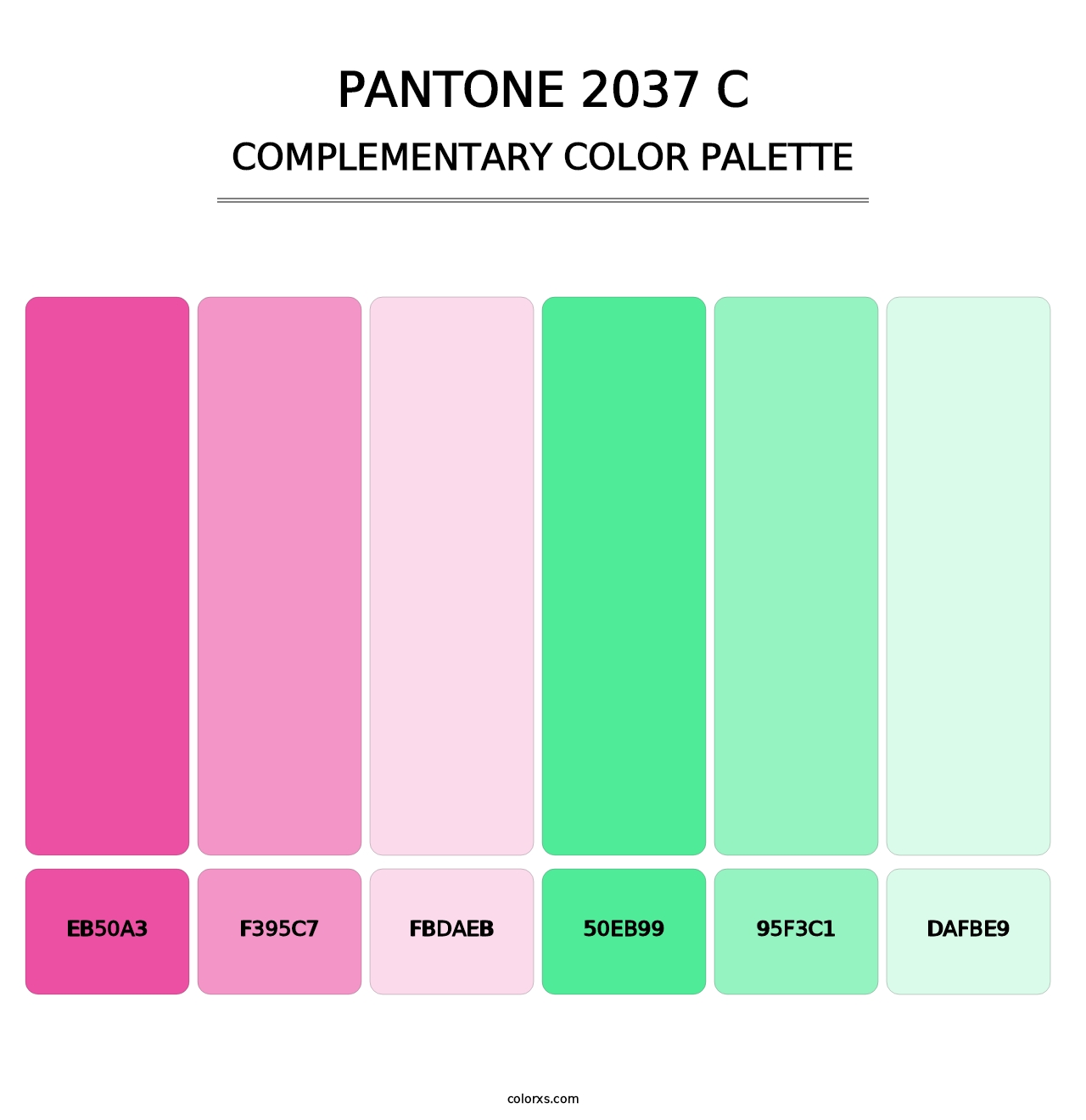 PANTONE 2037 C - Complementary Color Palette