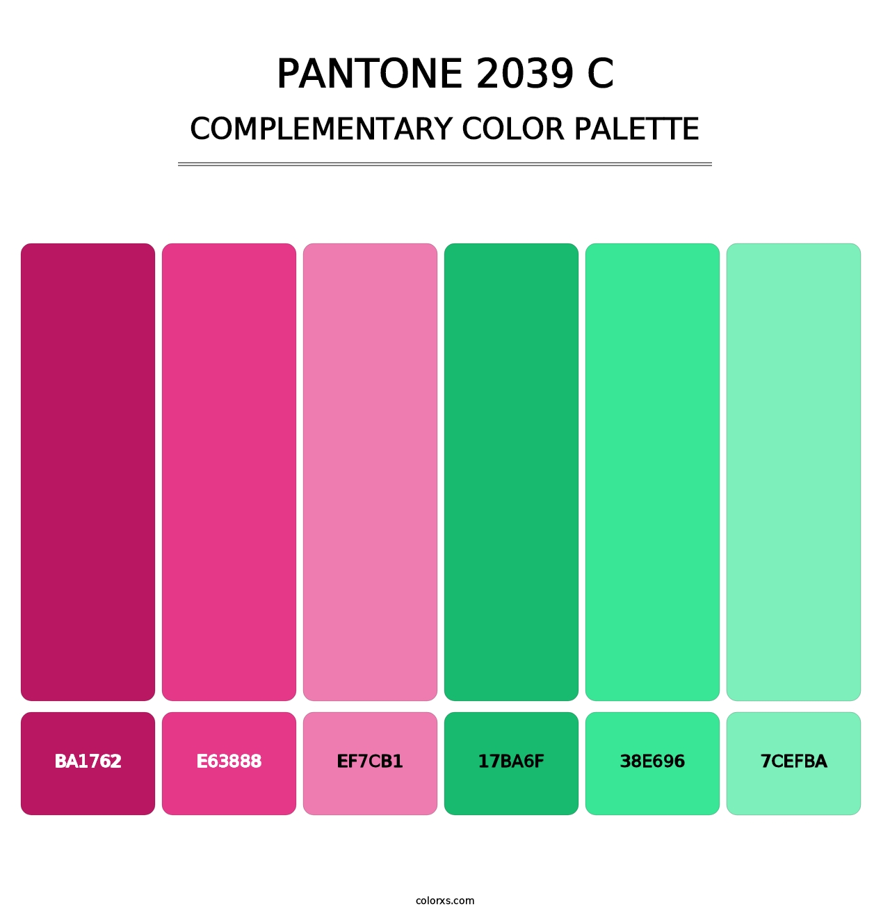 PANTONE 2039 C - Complementary Color Palette