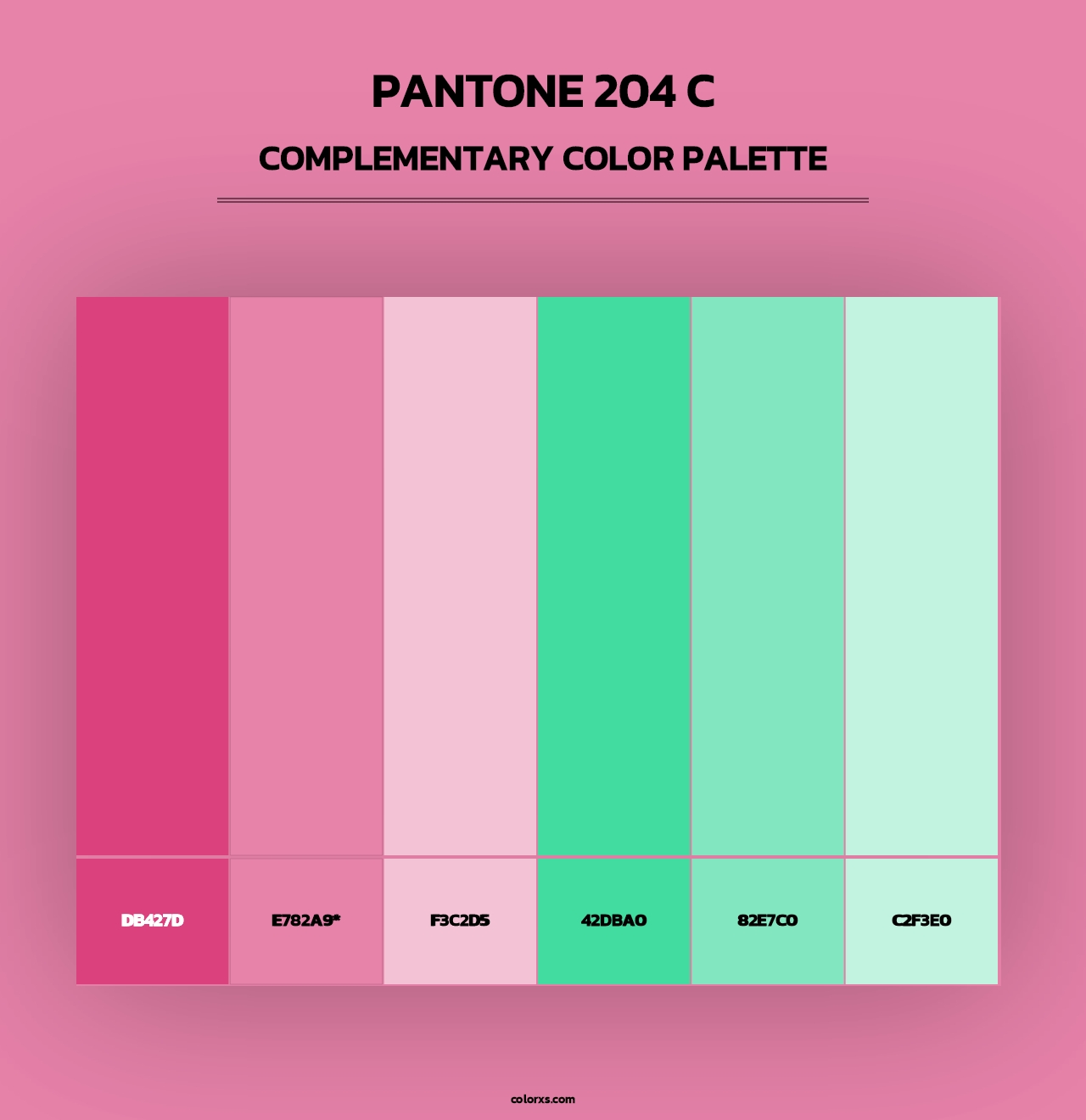 PANTONE 204 C - Complementary Color Palette