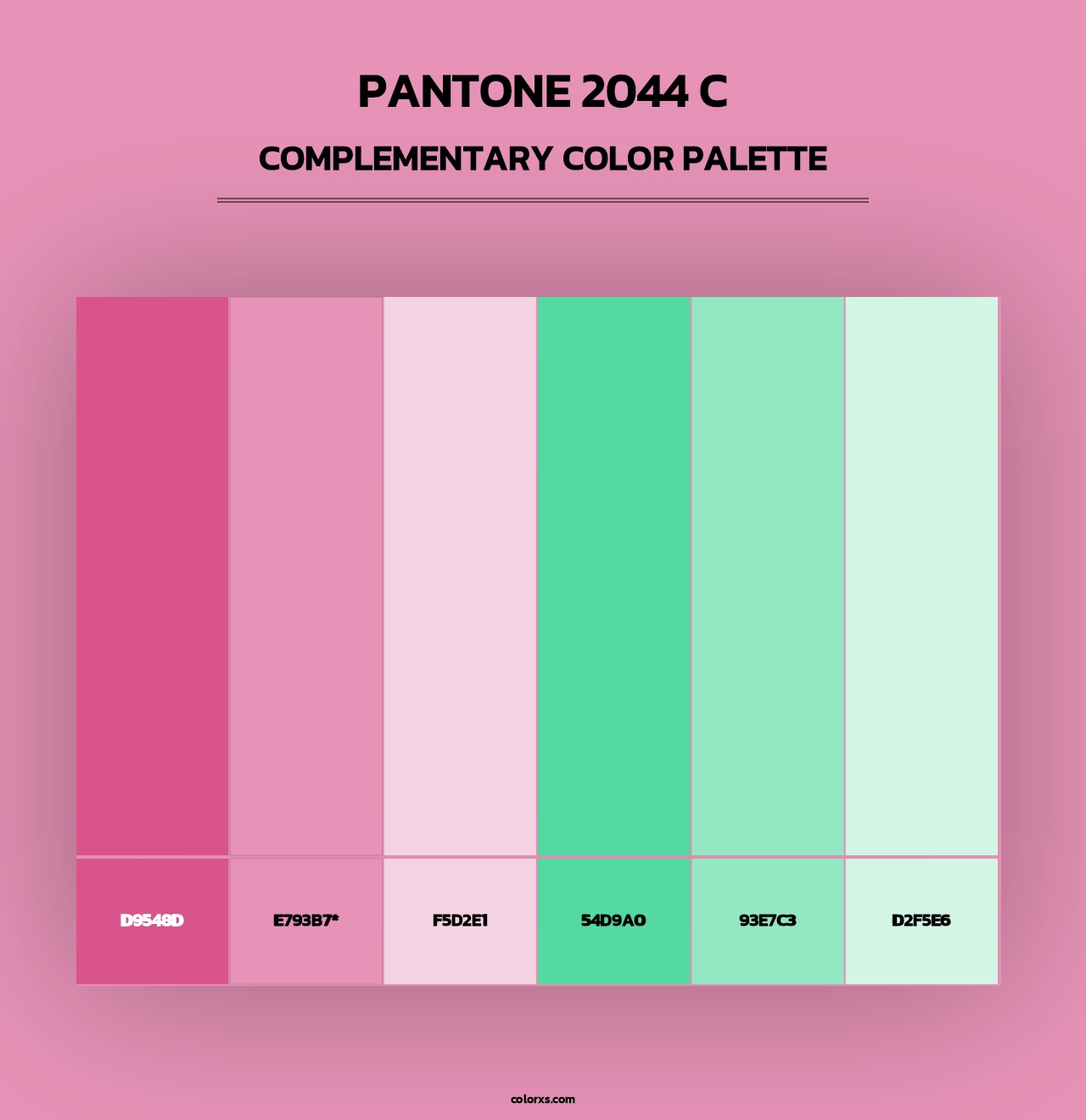 PANTONE 2044 C - Complementary Color Palette