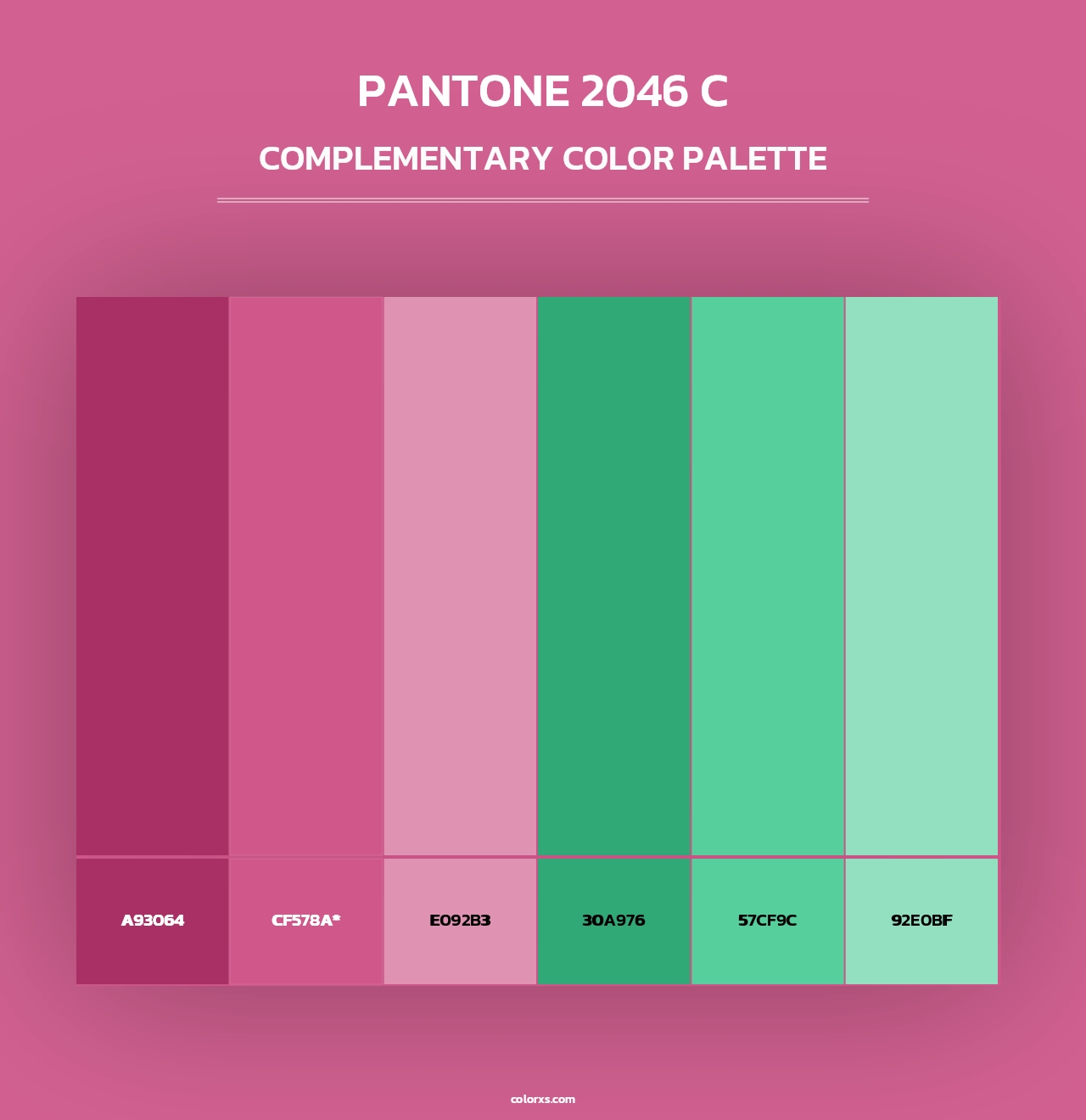 PANTONE 2046 C - Complementary Color Palette