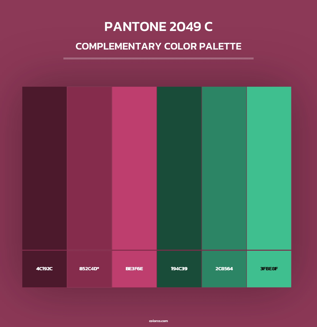 PANTONE 2049 C - Complementary Color Palette