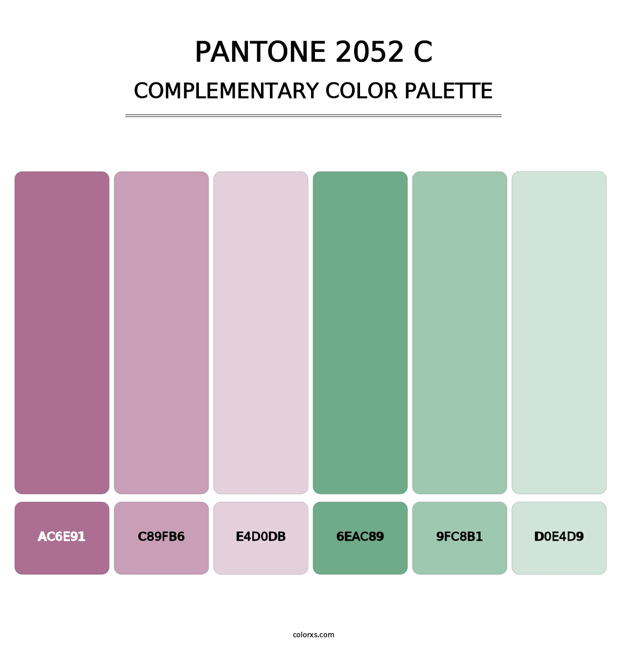 PANTONE 2052 C - Complementary Color Palette