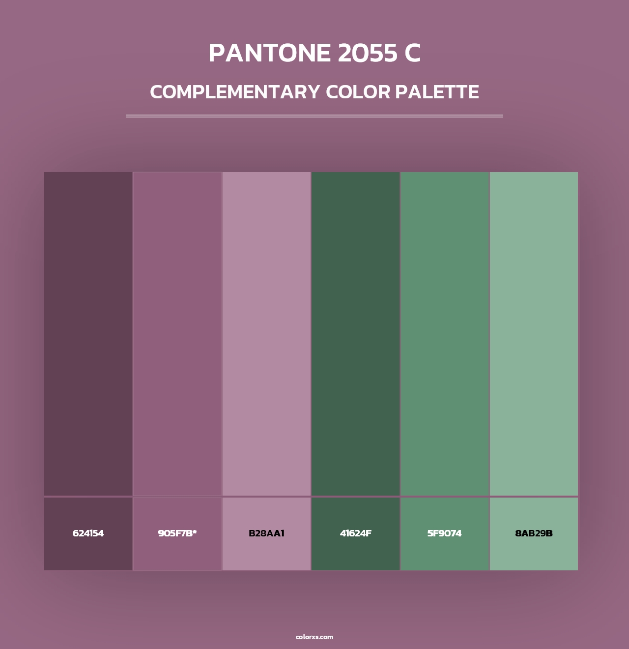 PANTONE 2055 C - Complementary Color Palette