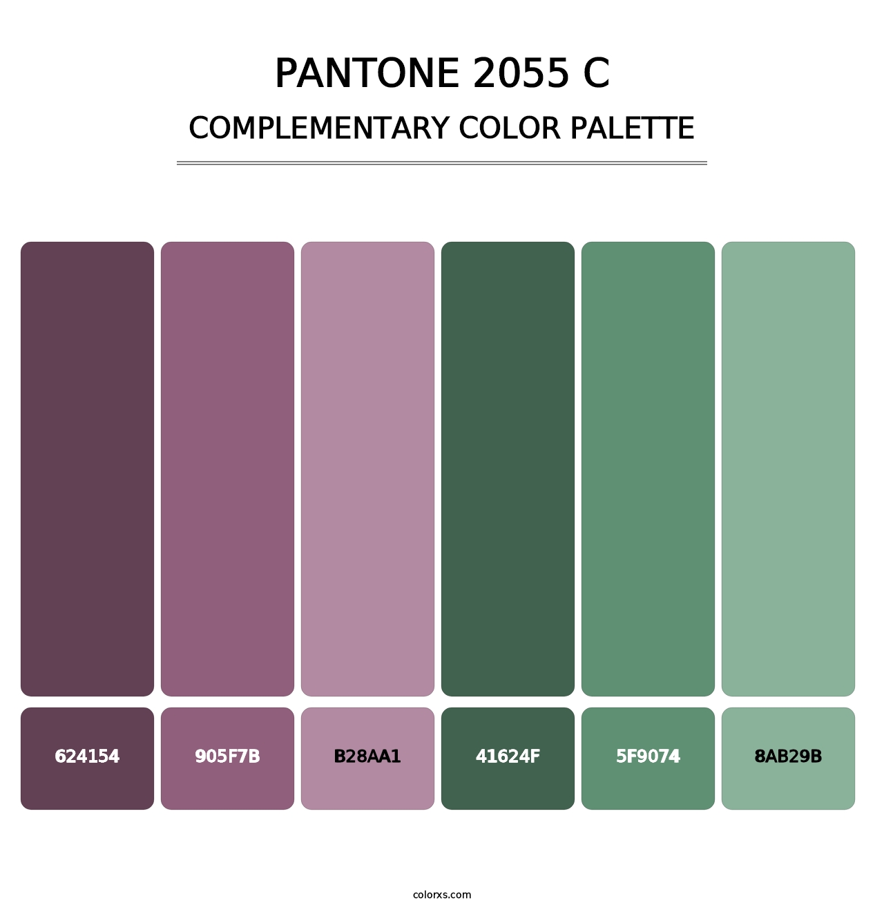 PANTONE 2055 C - Complementary Color Palette