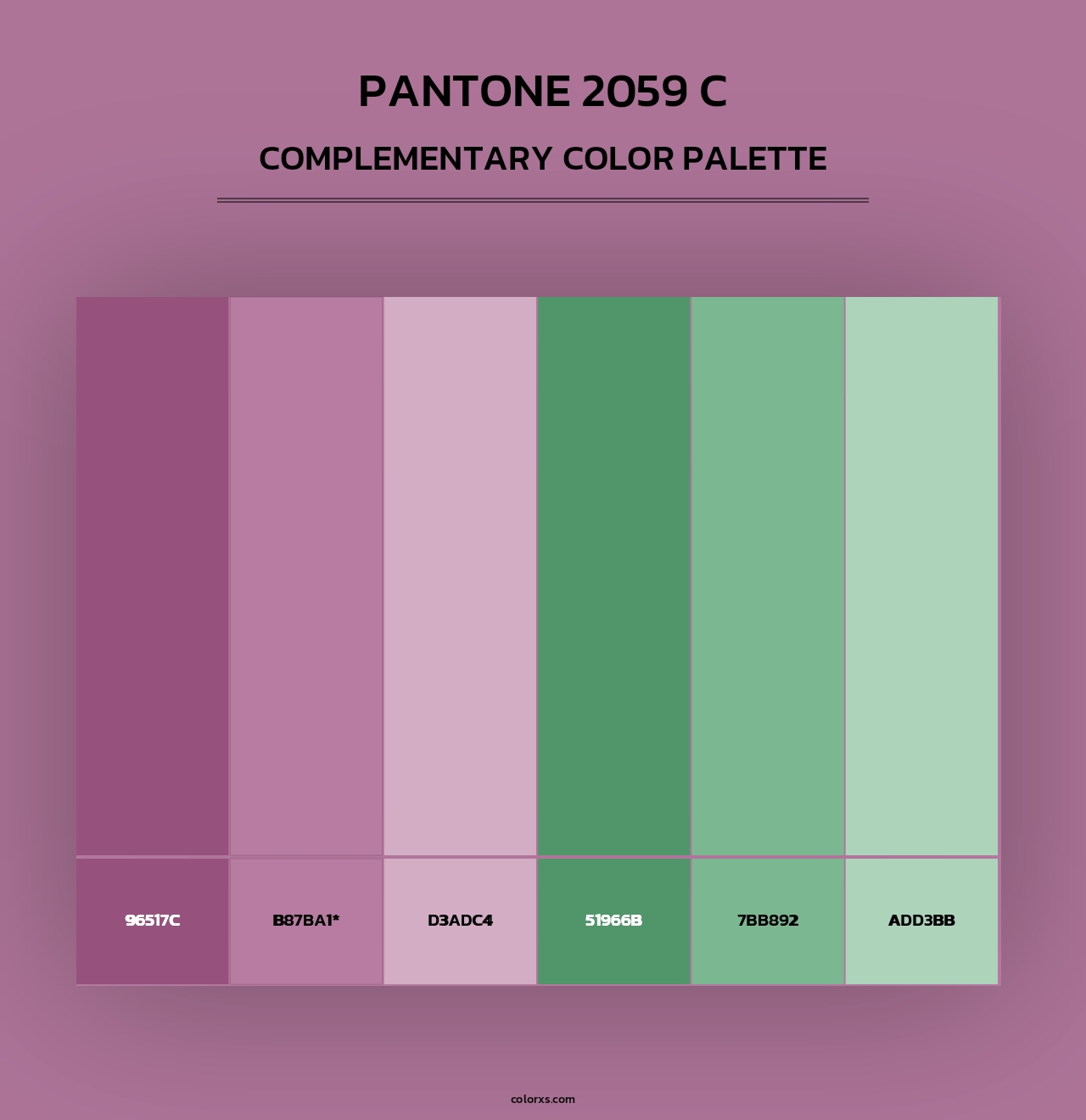 PANTONE 2059 C - Complementary Color Palette