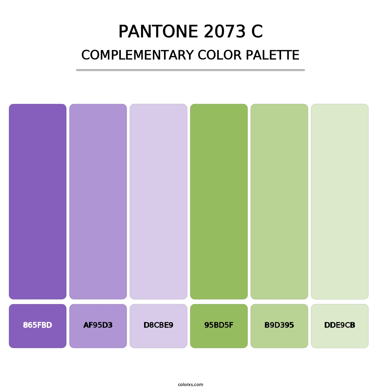 PANTONE 2073 C - Complementary Color Palette