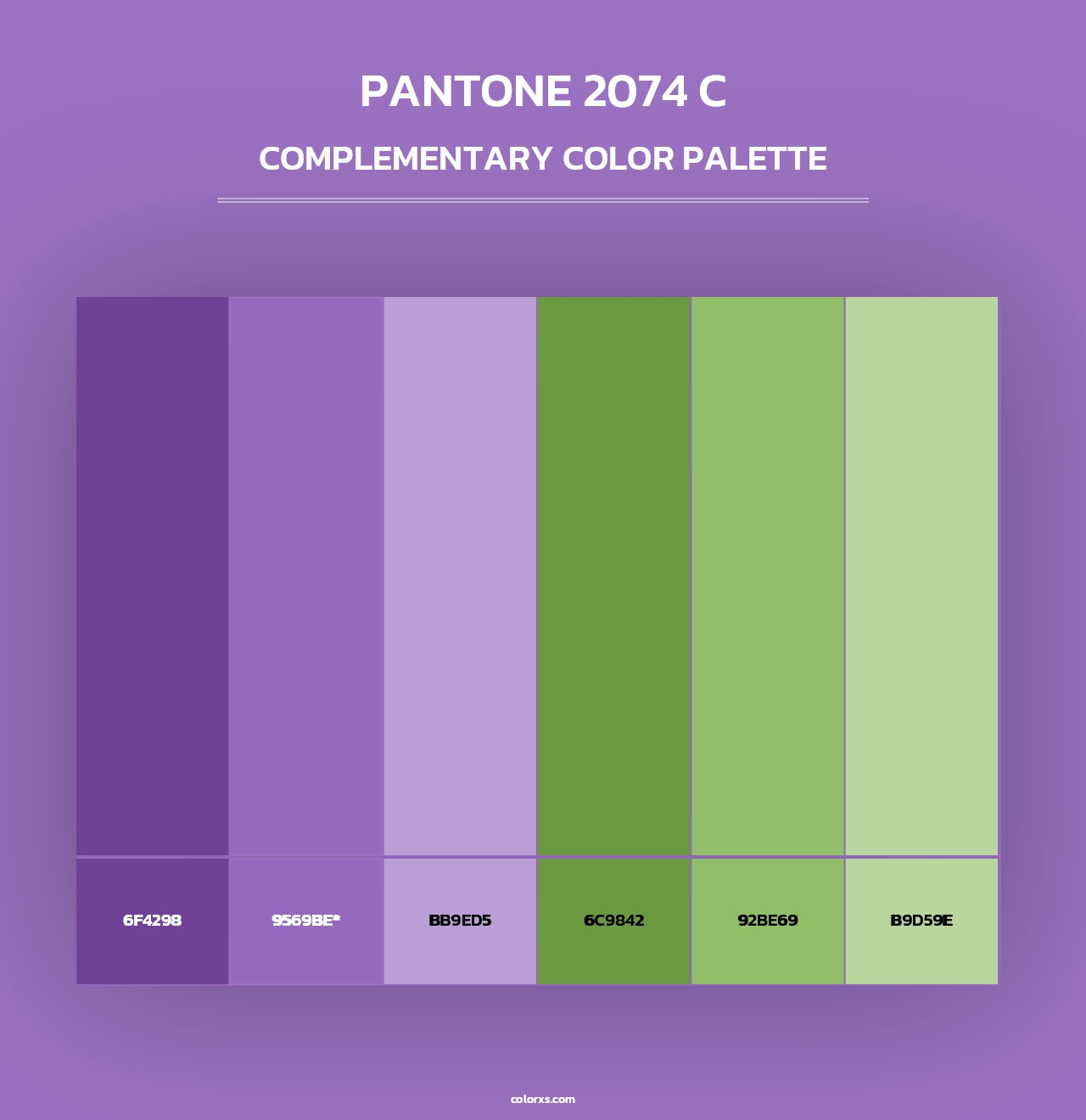 PANTONE 2074 C - Complementary Color Palette