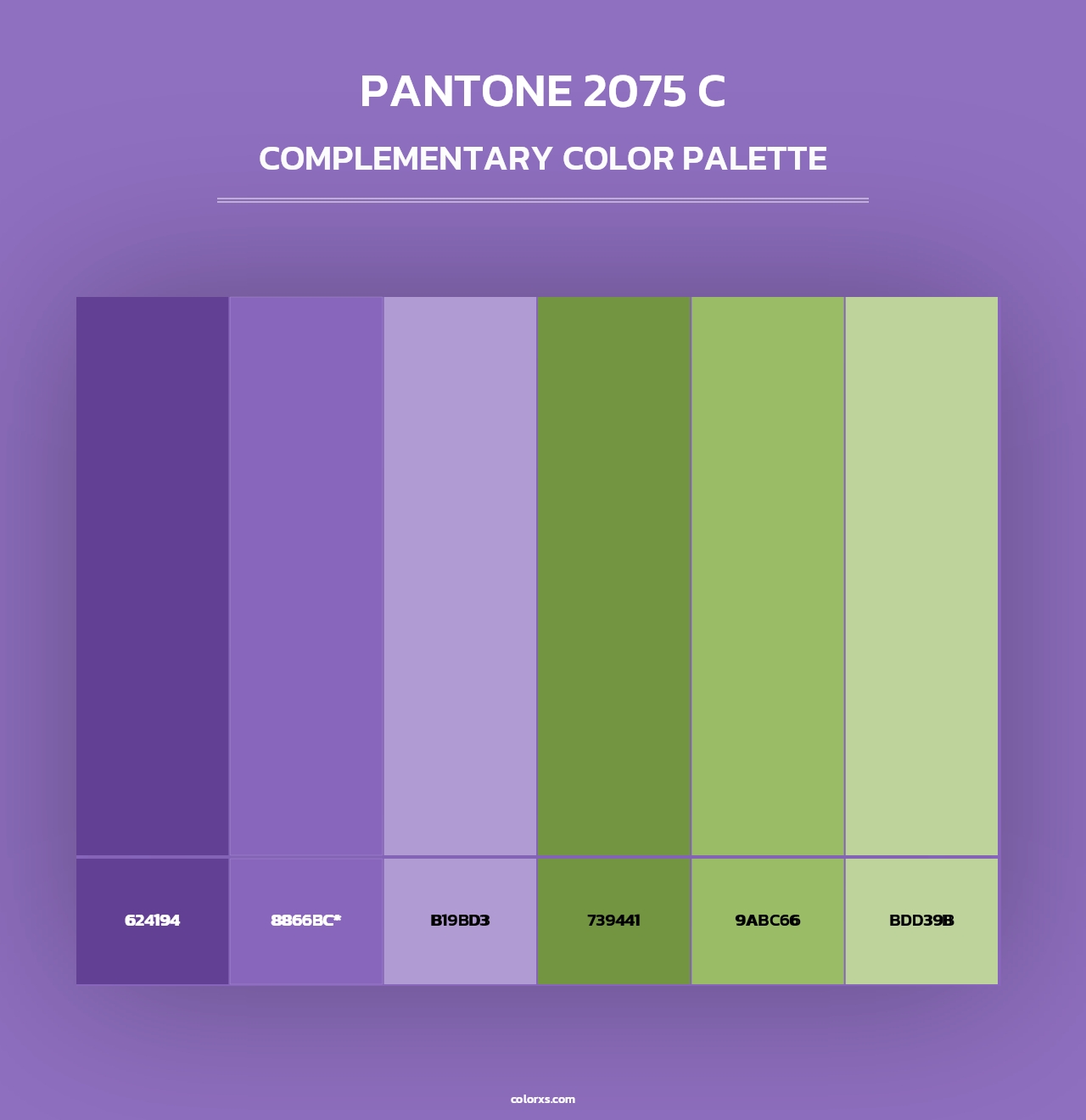 PANTONE 2075 C - Complementary Color Palette