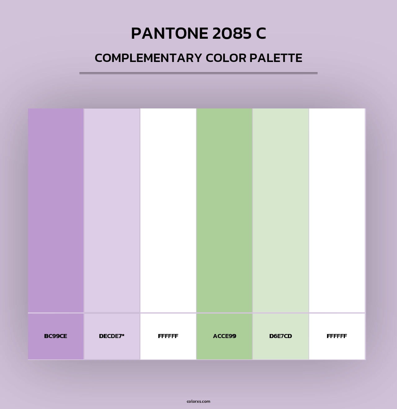 PANTONE 2085 C - Complementary Color Palette