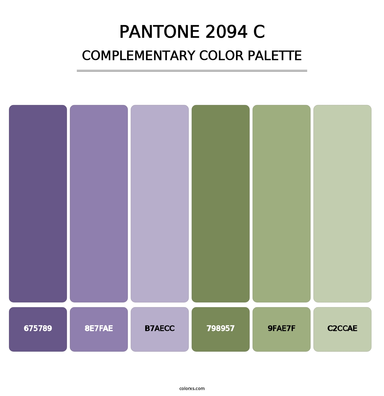 PANTONE 2094 C - Complementary Color Palette