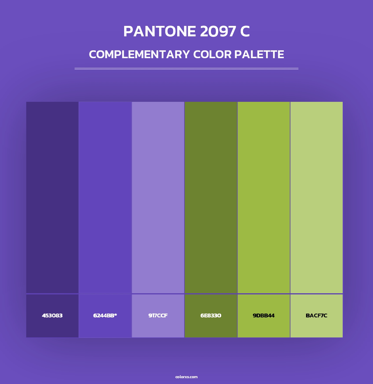 PANTONE 2097 C - Complementary Color Palette