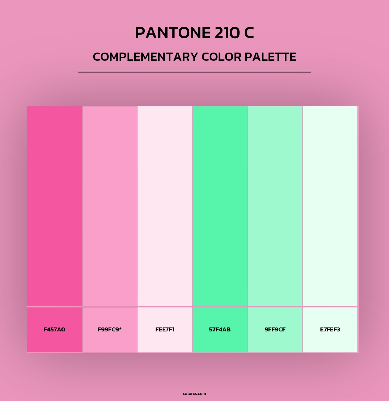PANTONE 210 C - Complementary Color Palette