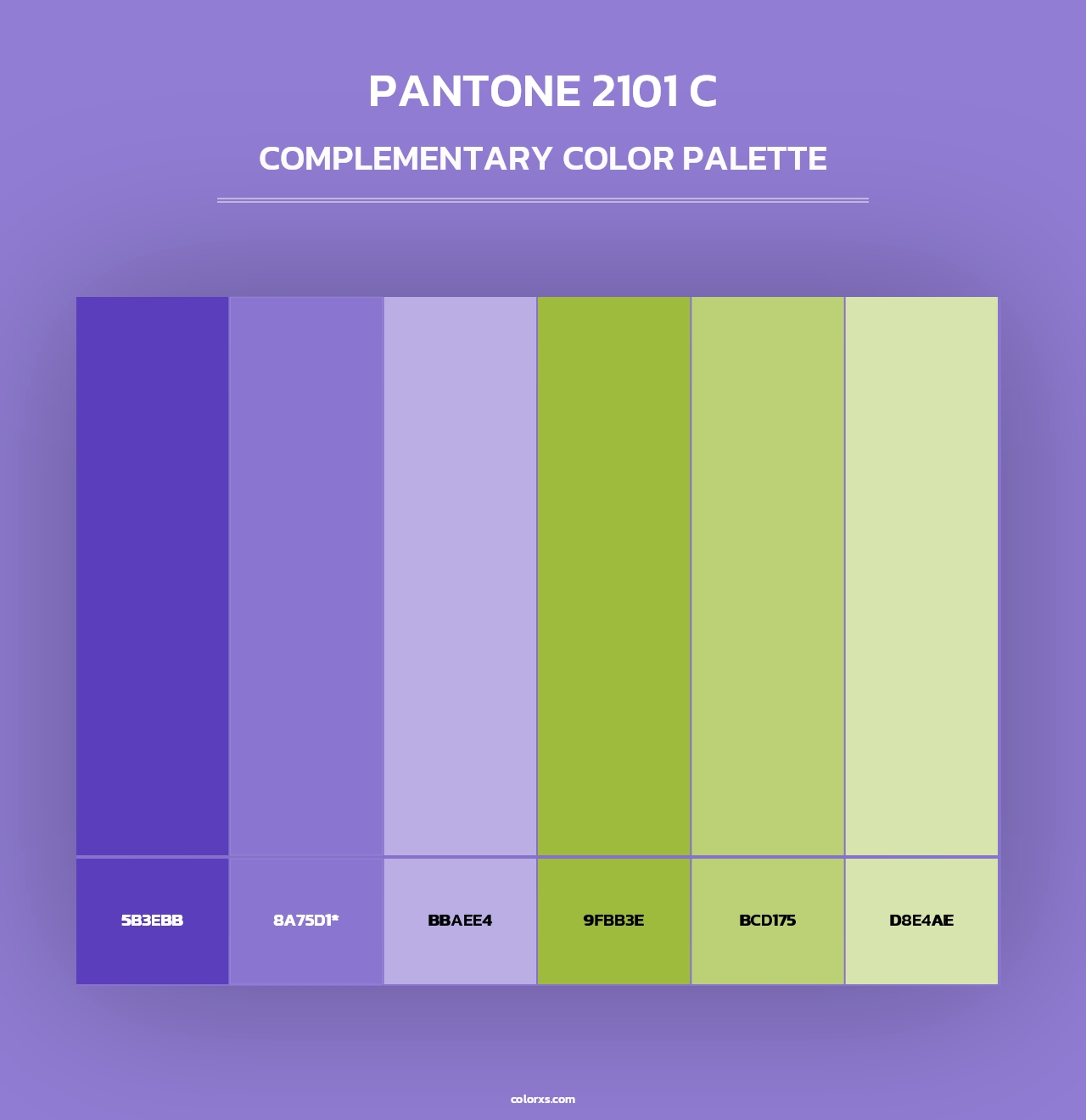PANTONE 2101 C - Complementary Color Palette