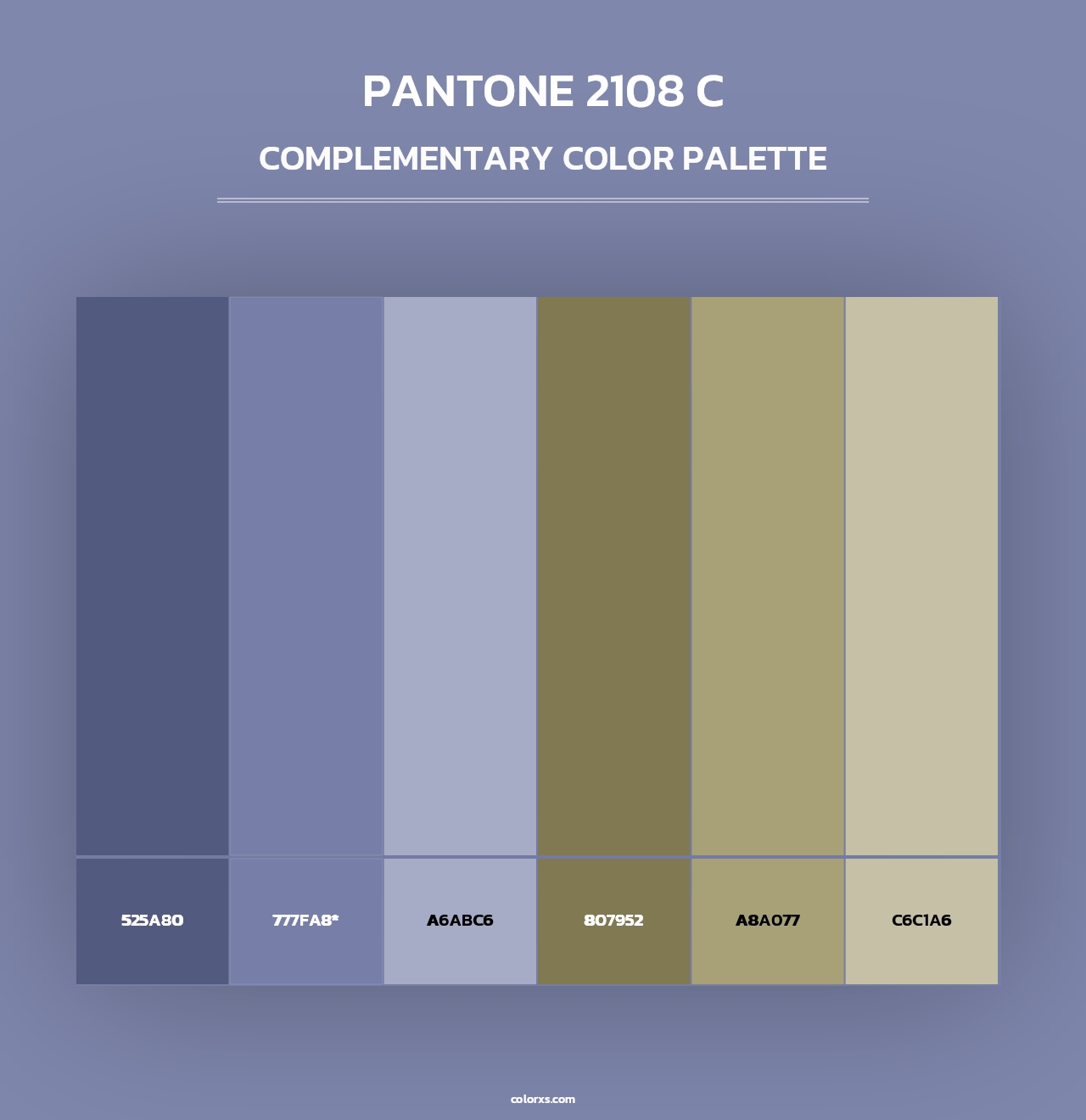 PANTONE 2108 C - Complementary Color Palette