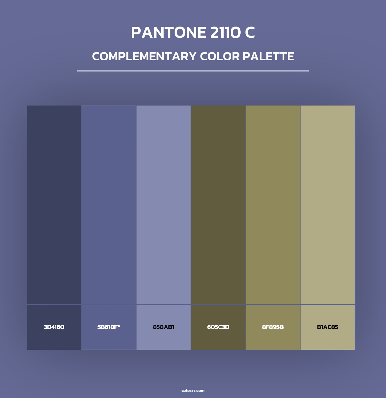 PANTONE 2110 C - Complementary Color Palette