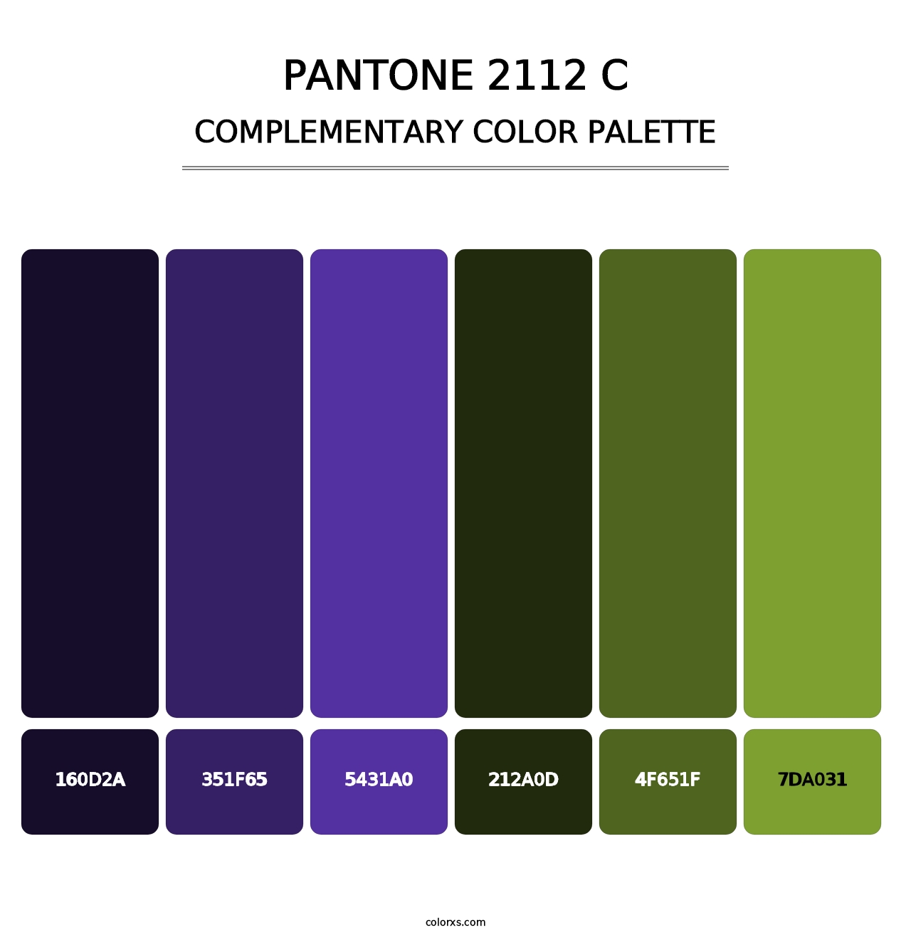 PANTONE 2112 C - Complementary Color Palette