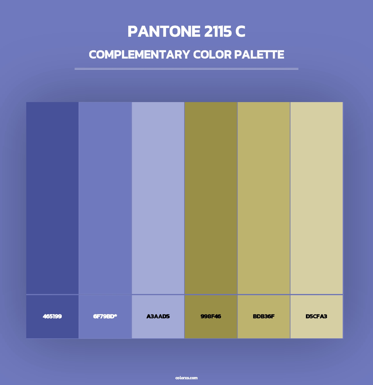 PANTONE 2115 C - Complementary Color Palette