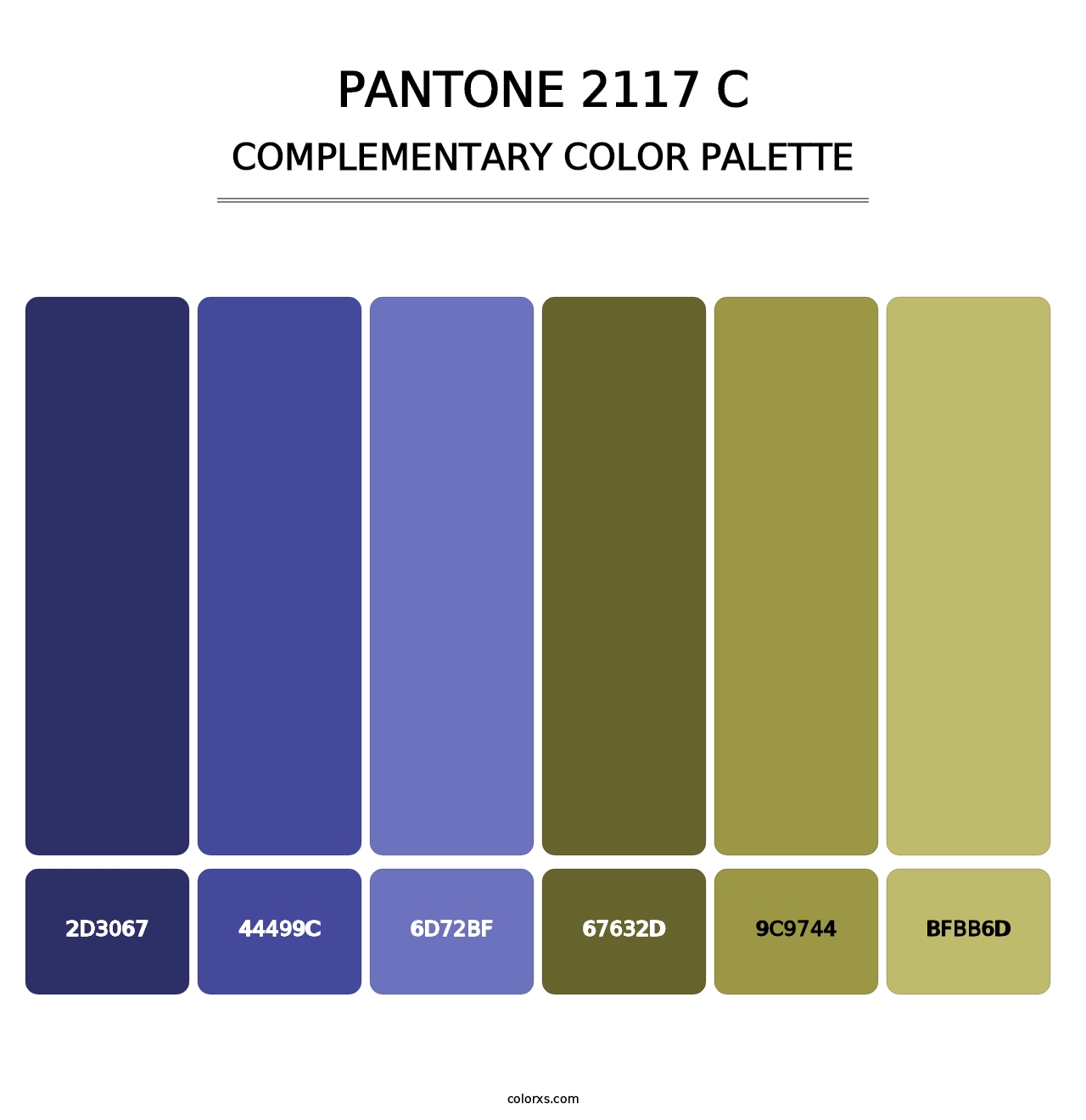 PANTONE 2117 C - Complementary Color Palette