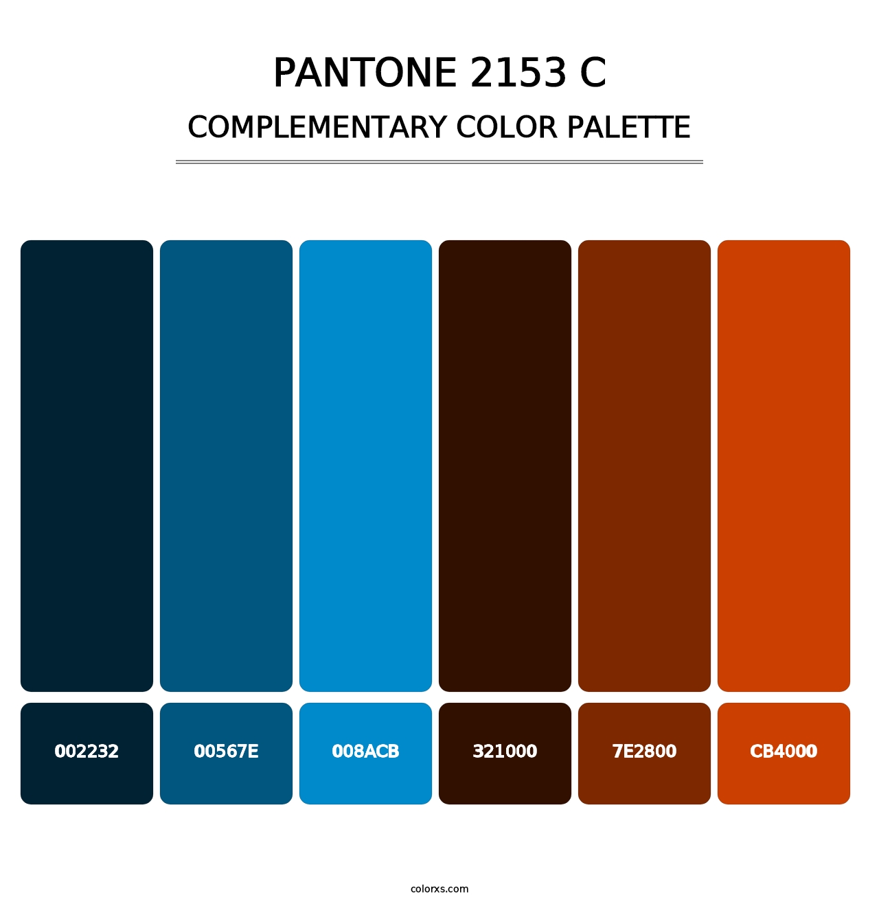 PANTONE 2153 C - Complementary Color Palette