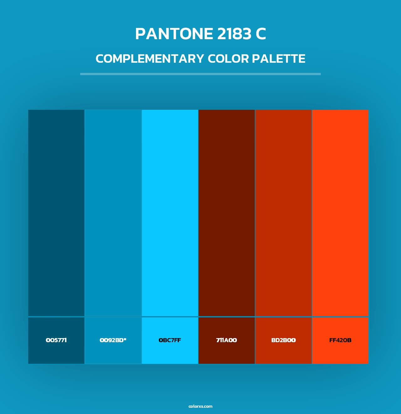 PANTONE 2183 C - Complementary Color Palette