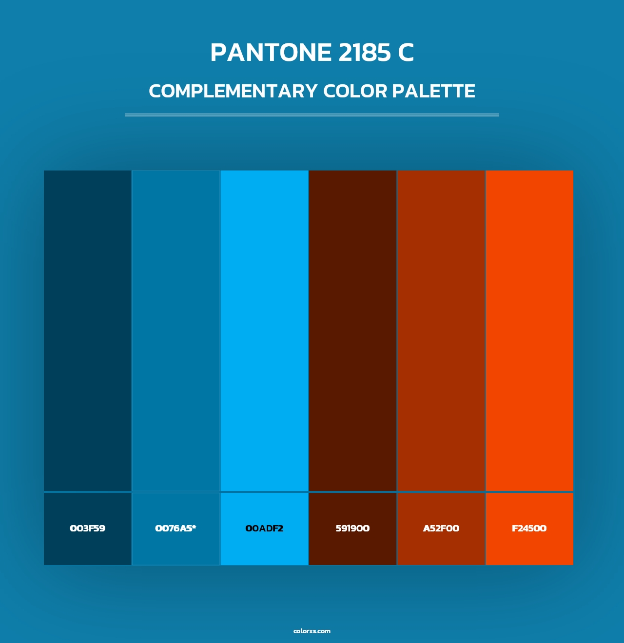 PANTONE 2185 C - Complementary Color Palette