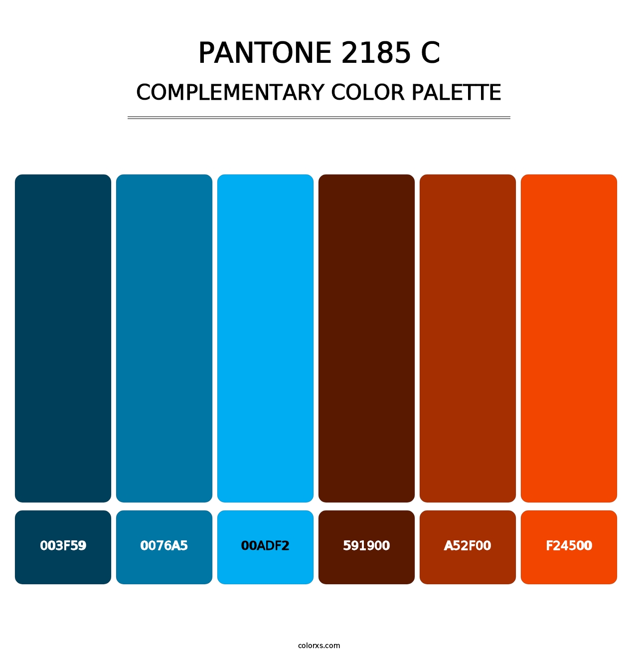 PANTONE 2185 C - Complementary Color Palette